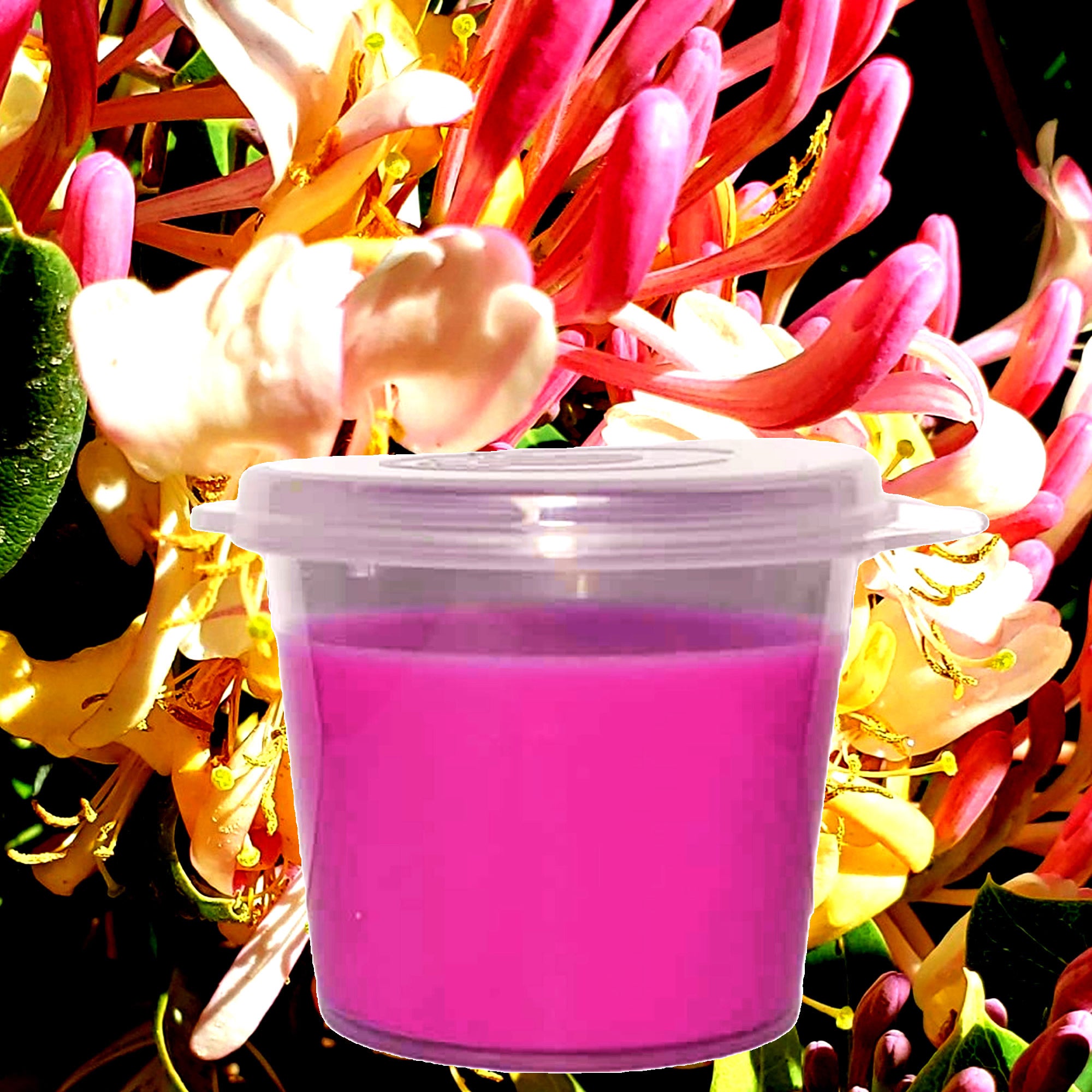 Honeysuckle Jasmine eco soy wax melts – vegan, cruelty-free featuring lush jasmine and sweet honeysuckle florals, handmade in Australia.