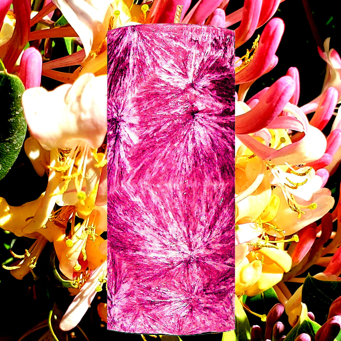 Honeysuckle Jasmine Pillar Candle – Plant-Based, Eco-Friendly, Vegan, Cruelty Free