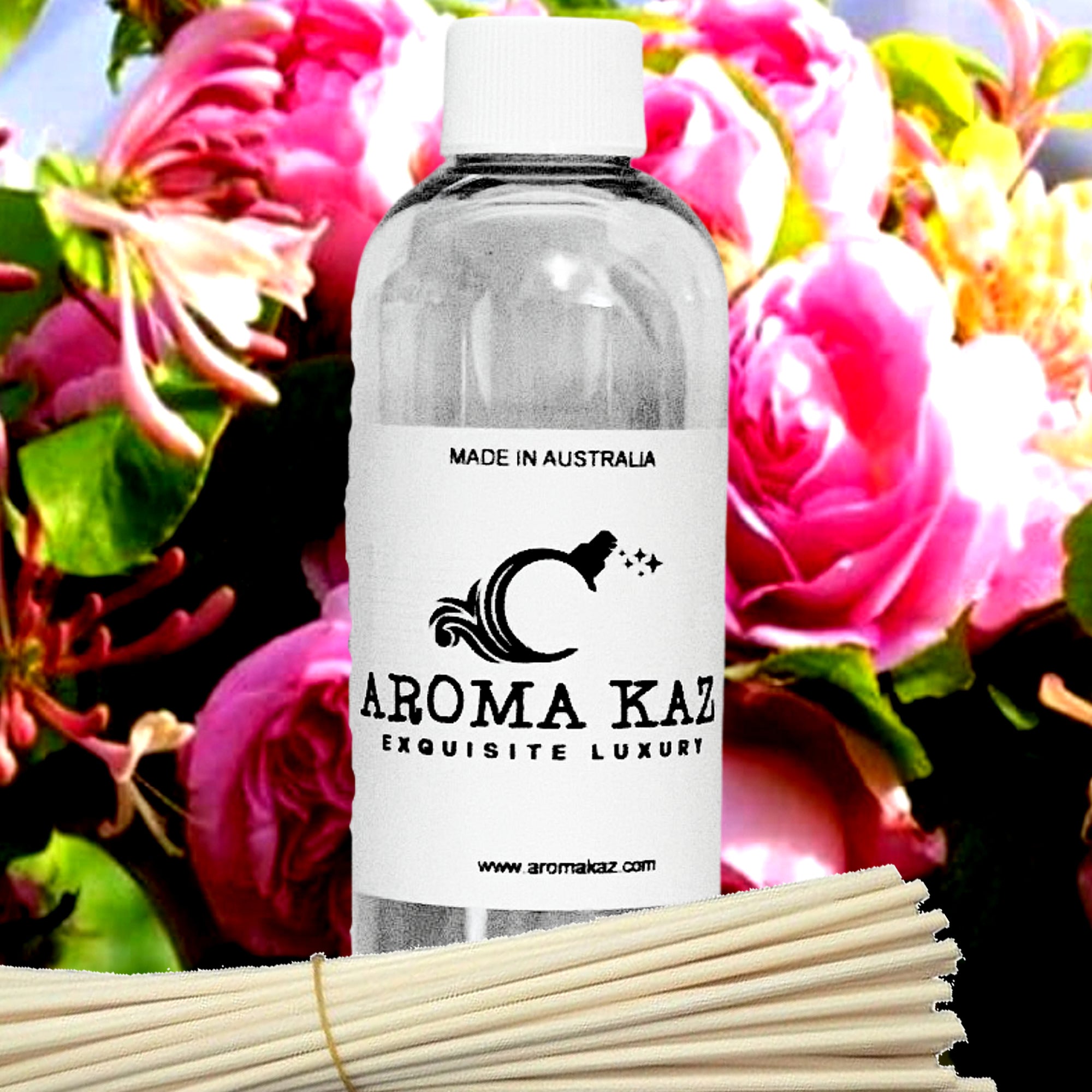 Honeysuckle Roses Diffuser Fragrance Oil with Reeds – Vegan Cruelty-Free Home Aroma