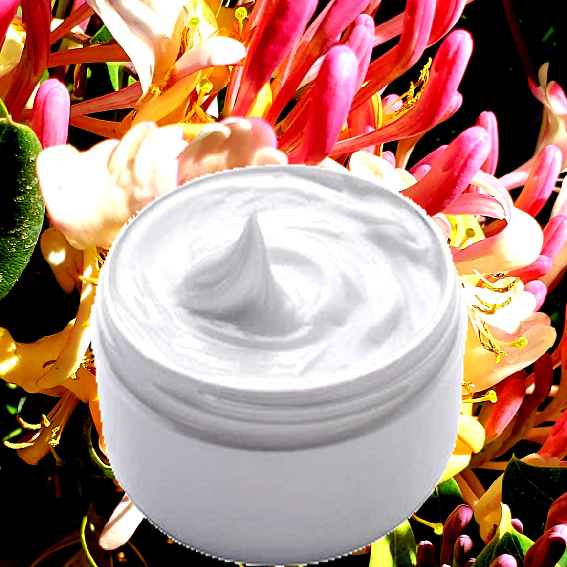 Honeysuckle Jasmine Hydrating vegan body and hand cream moisturizer. Handmade in Australia, cruelty free, long-lasting fragrance, perfect for all skin types and ideal as a gift for men or women.