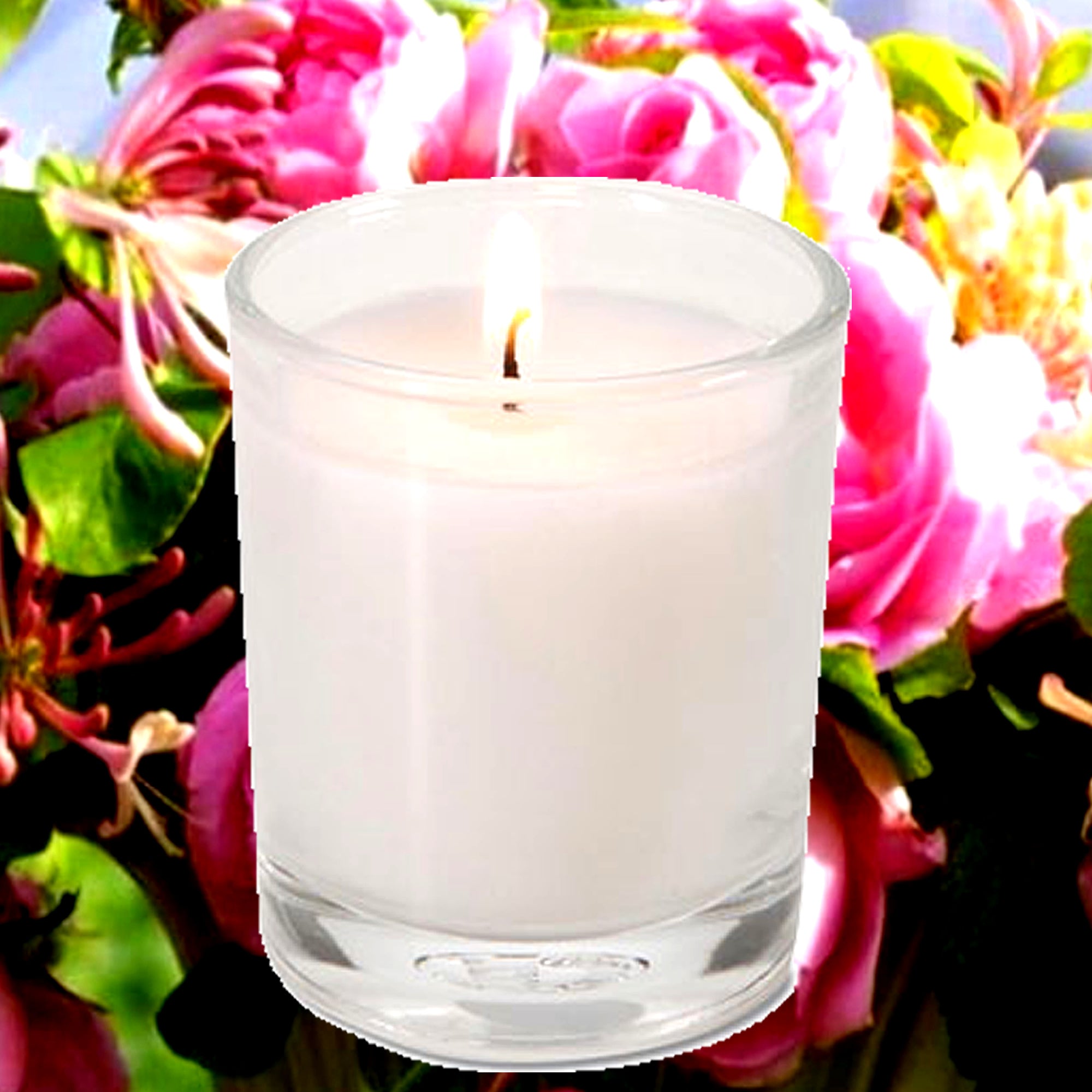 Honeysuckle Roses Eco Soy Votive Candles – Clean Burn, Plant-Based, Vegan & Pet Safe