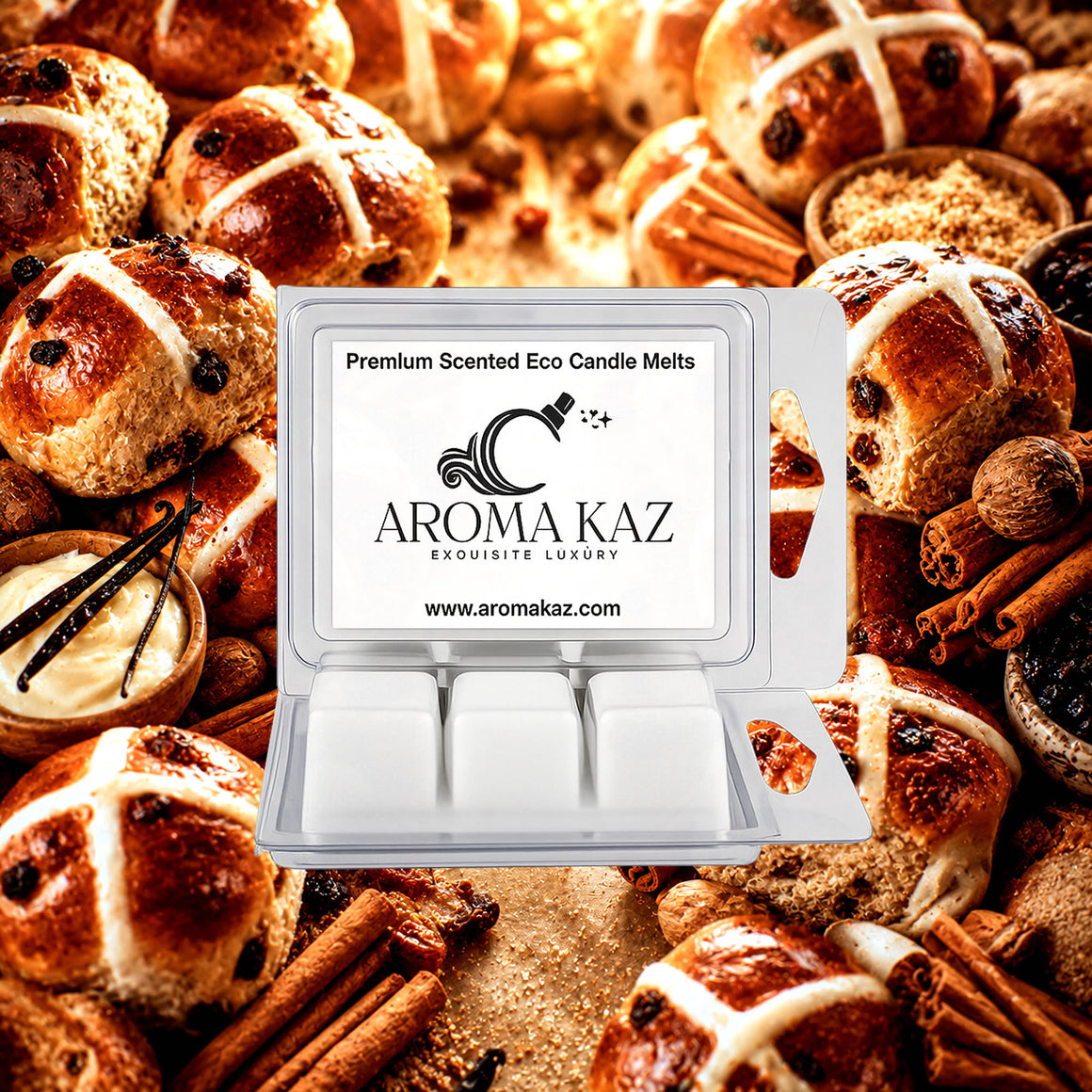 Hot Cross Buns Soy Wax Melts Clam Pack