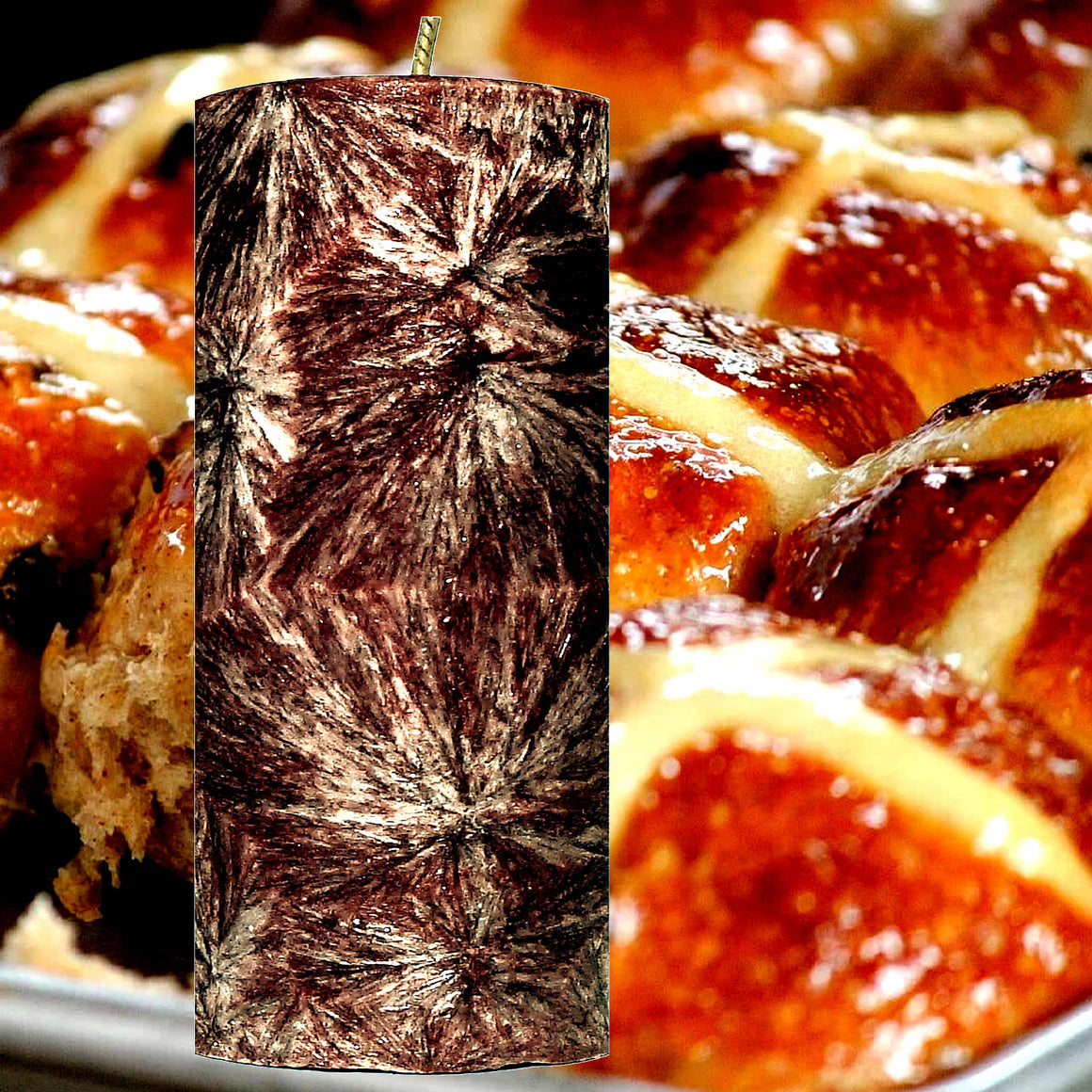 Hot Cross Buns Pillar Candle – Plant-Based, Eco-Friendly, Vegan, Cruelty Free