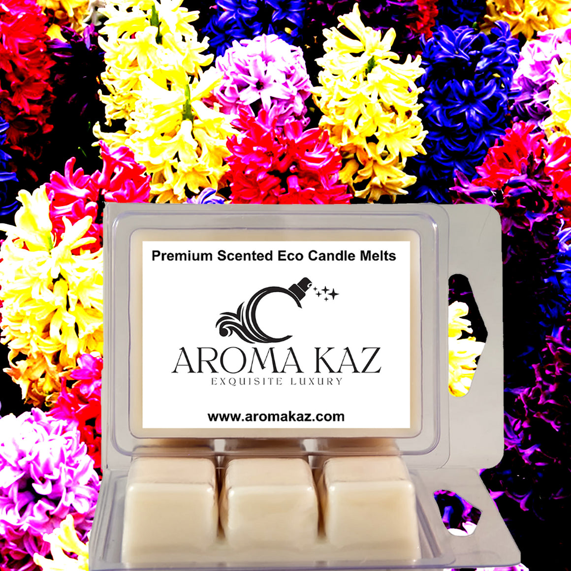 Hyacinth eco soy wax melts – vegan, cruelty-free featuring fresh spring hyacinth florals, handmade in Australia.