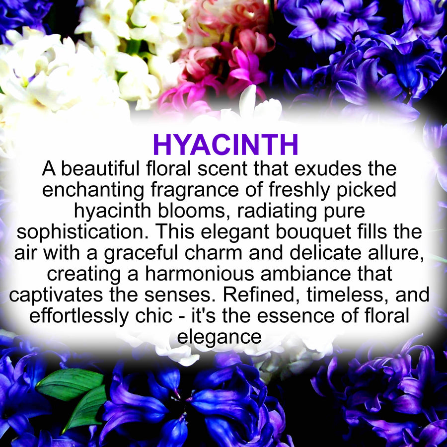 Hyacinth eco soy wax melts – vegan, cruelty-free featuring fresh spring hyacinth florals, handmade in Australia.