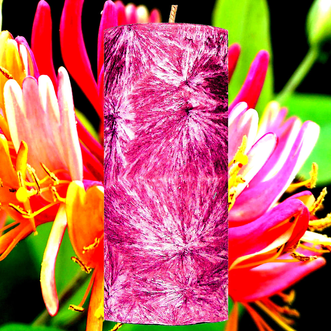 Japanese Honeysuckle Pillar Candle – Plant-Based, Eco-Friendly, Vegan, Cruelty Free