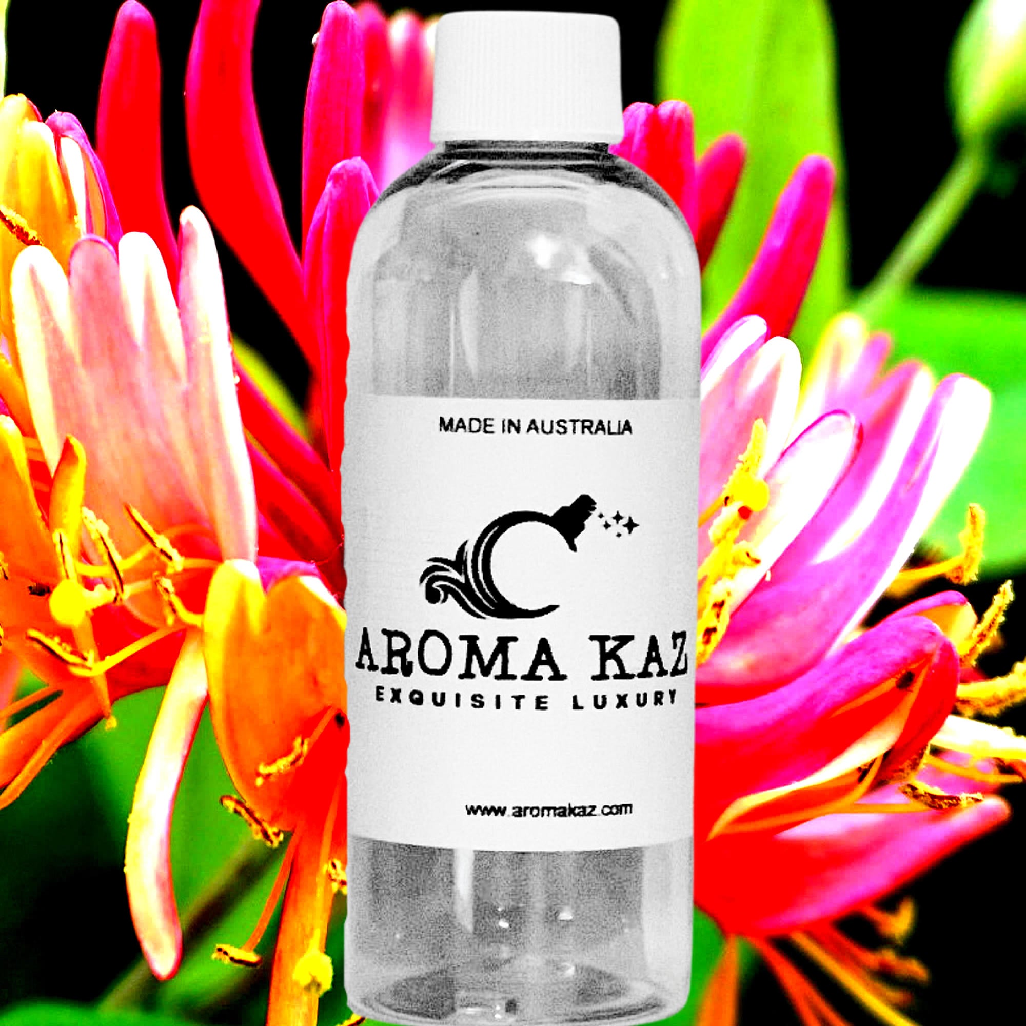 Japanese Honeysuckle fragrance oil for candle making, soap making and perfume blending – vegan, cruelty-free featuring sweet honeysuckle blossoms, handmade in Australia.