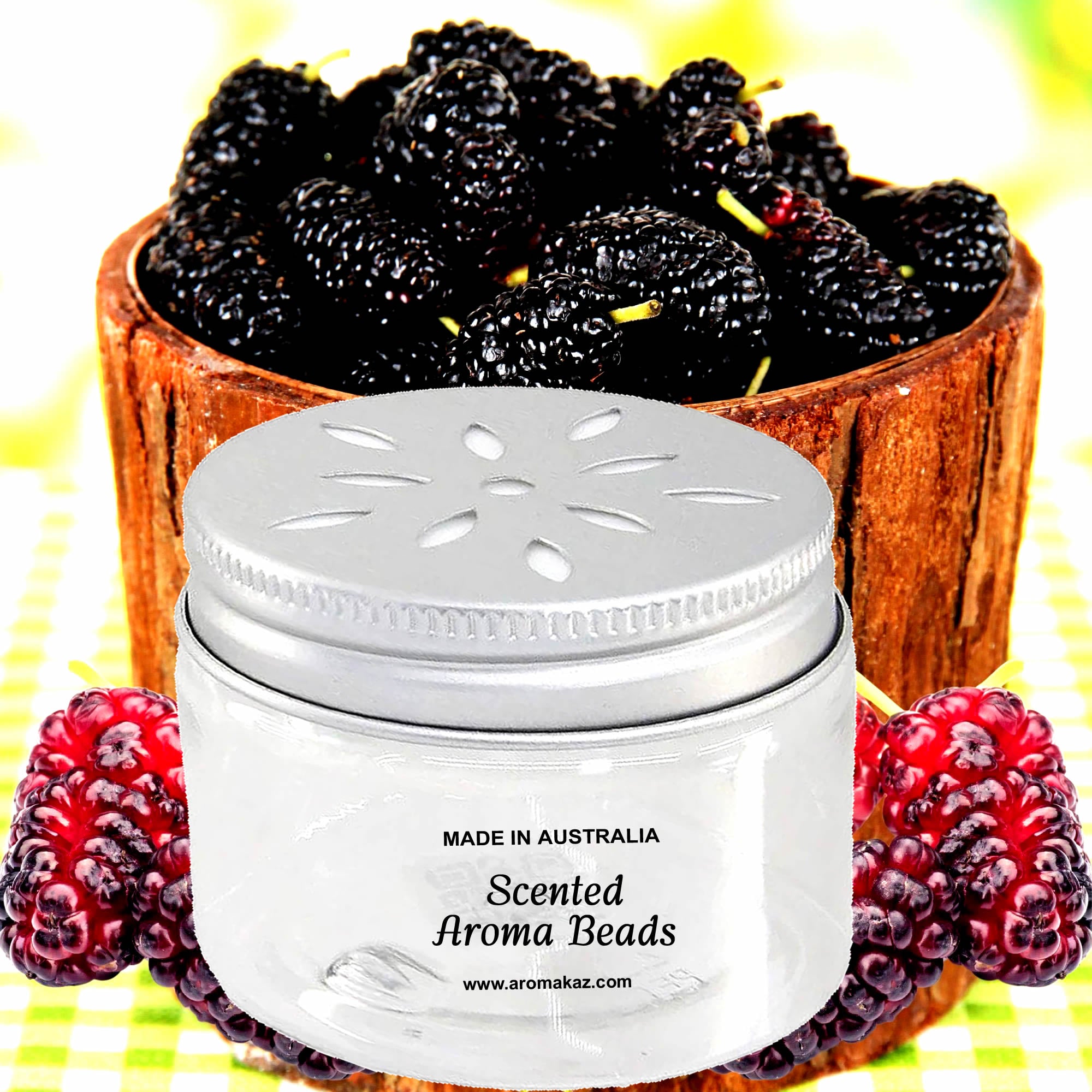 Juicy Mulberries Air Freshener Aroma Beads - Room, Car, Pantry, Pet Areas, Linen