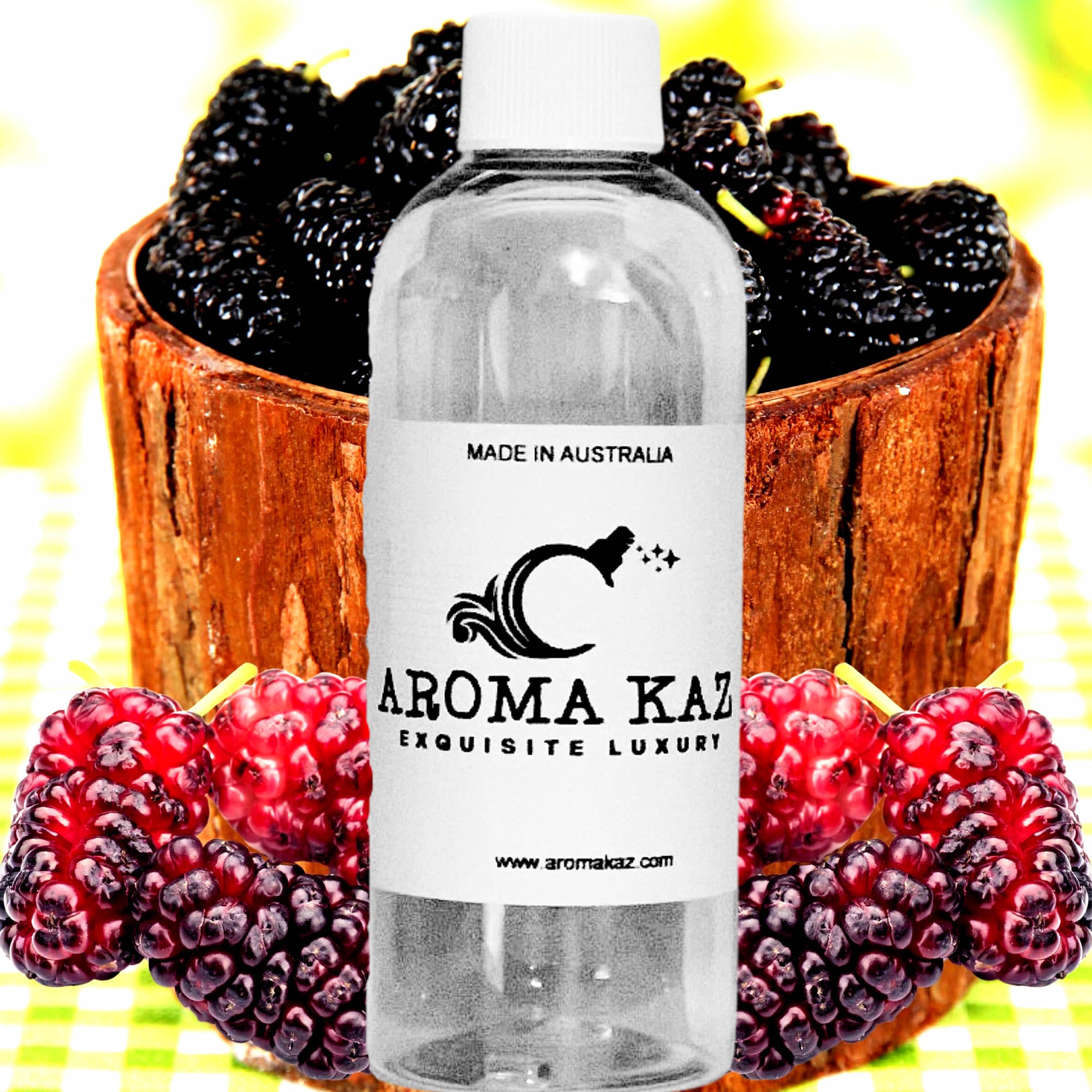 Juicy Mulberries fragrance oil for candle making, soap making and perfume blending – vegan, cruelty-free featuring juicy plump mulberry fruit notes, handmade in Australia.