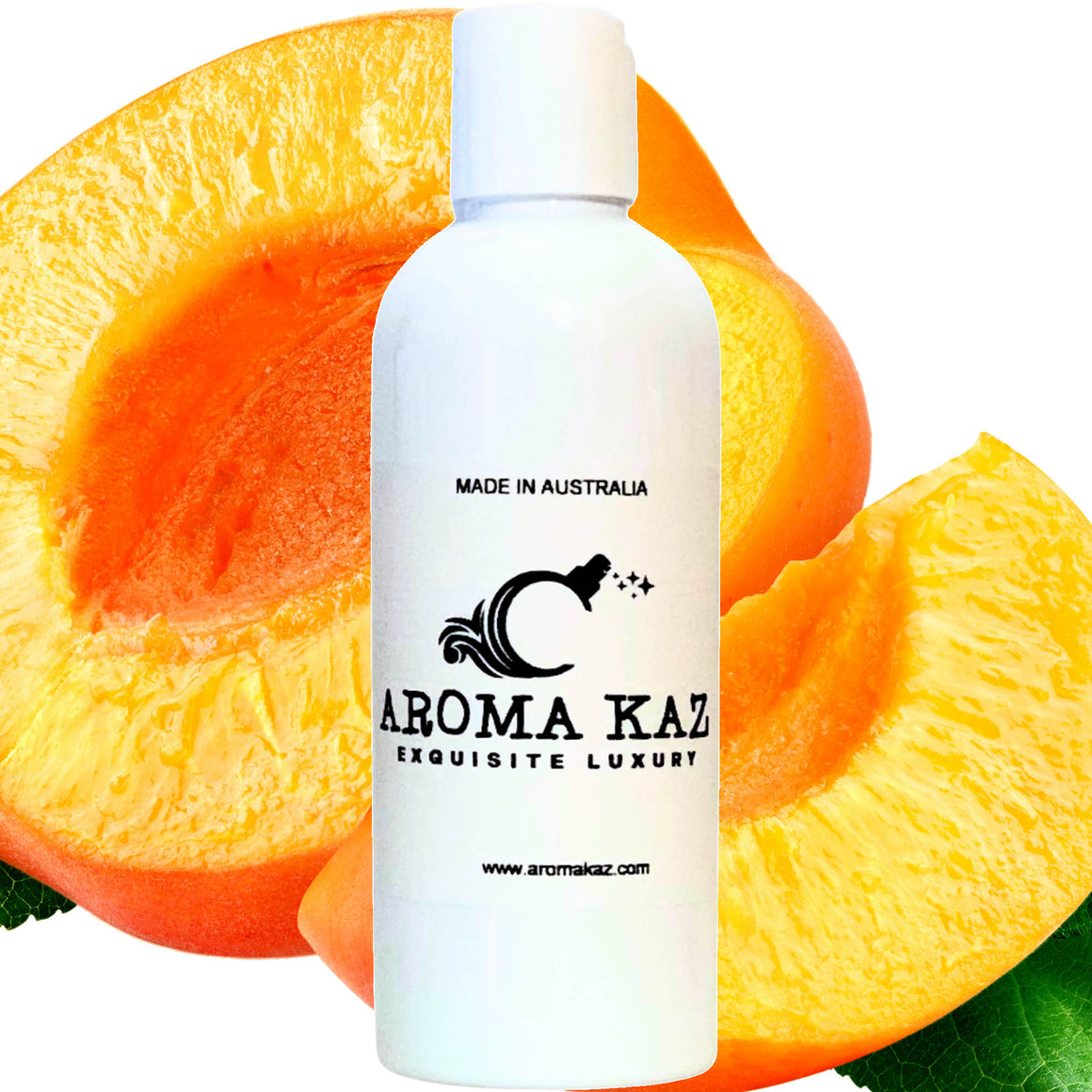 Juicy Peaches Body Massage Oil – vegan, cruelty-free, plant-based hydrating oil with ripe juicy peach sweetness, handmade in Australia.