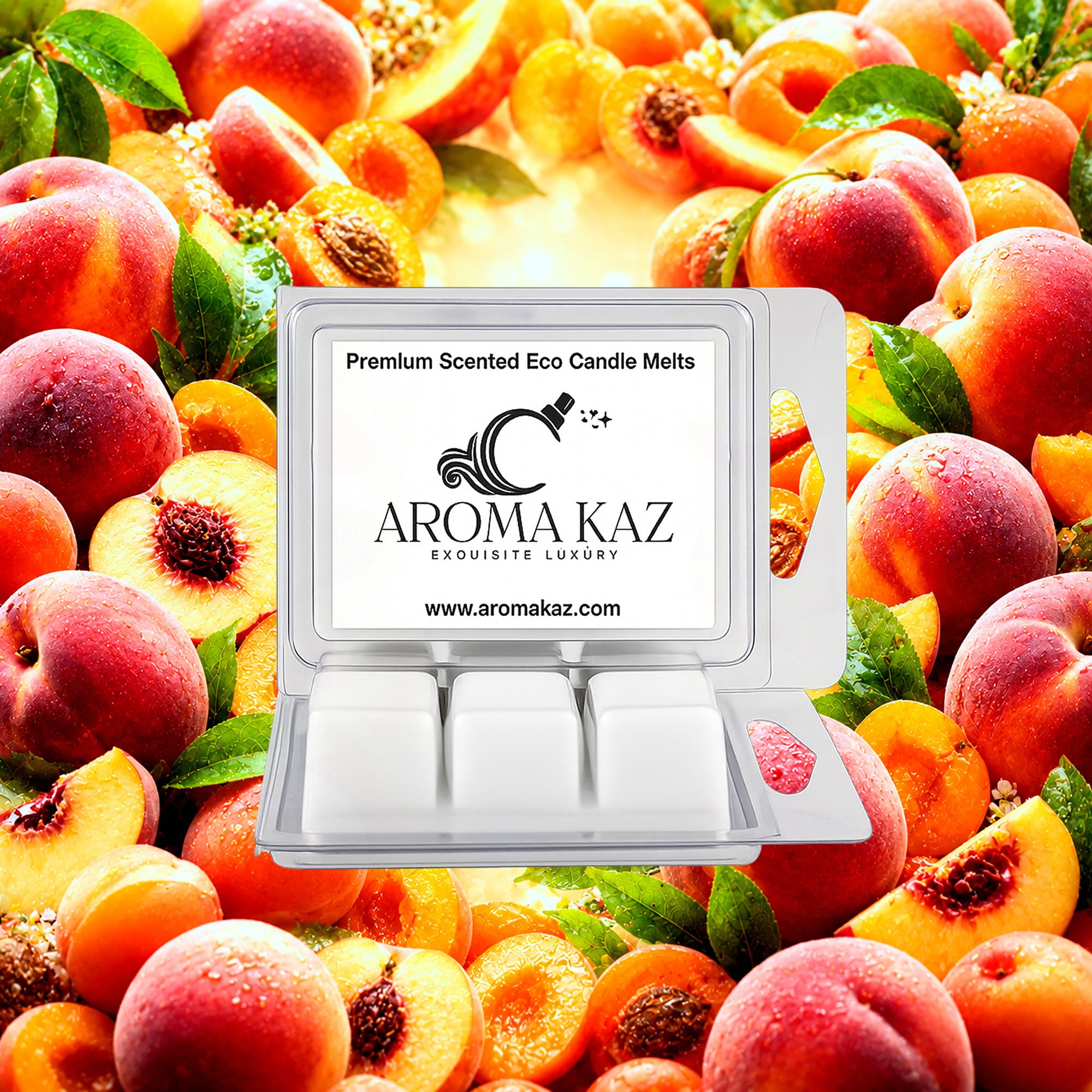 Juicy Peaches Soy Wax Melts Clam Pack