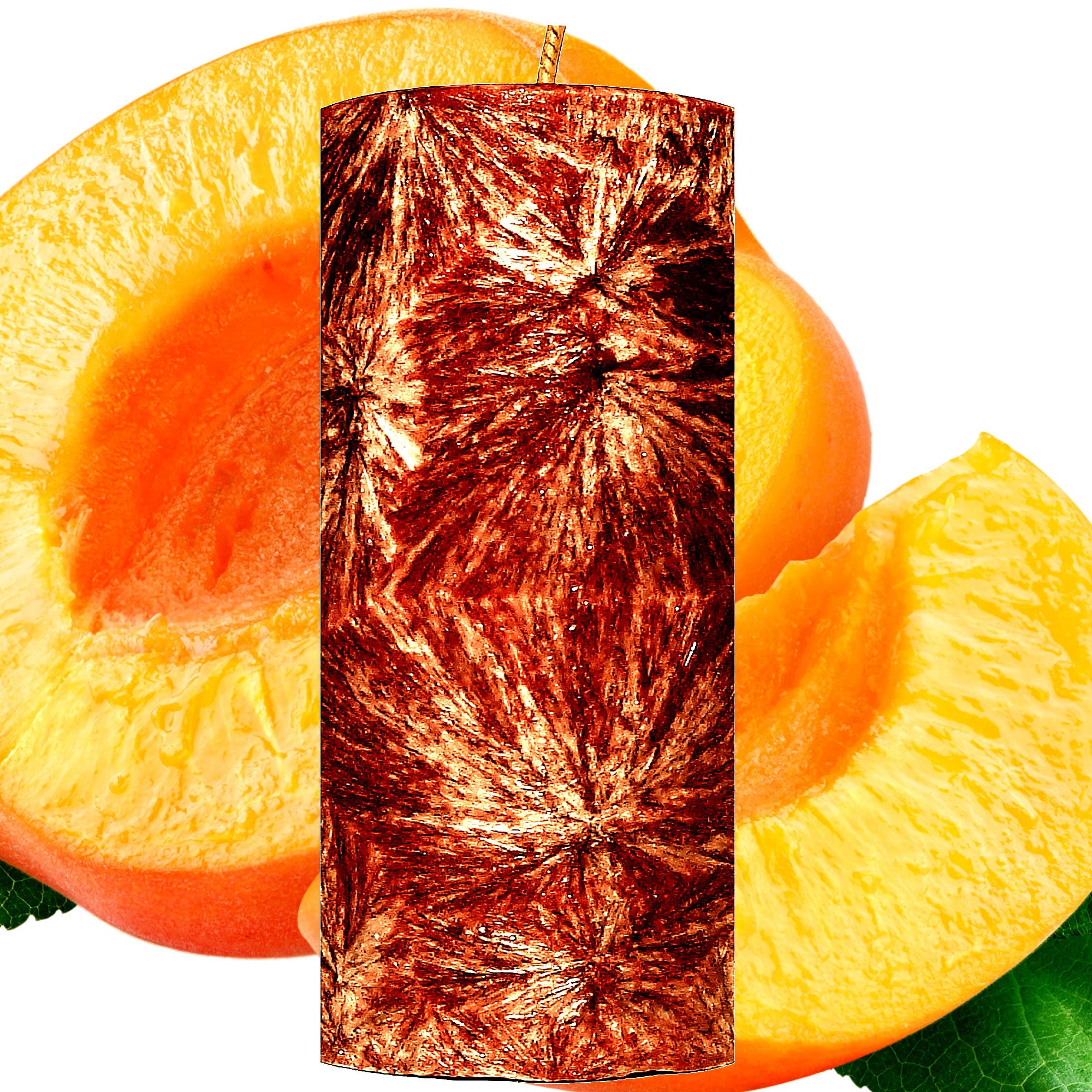 Juicy Peaches Pillar Candle – Plant-Based, Eco-Friendly, Vegan, Cruelty Free