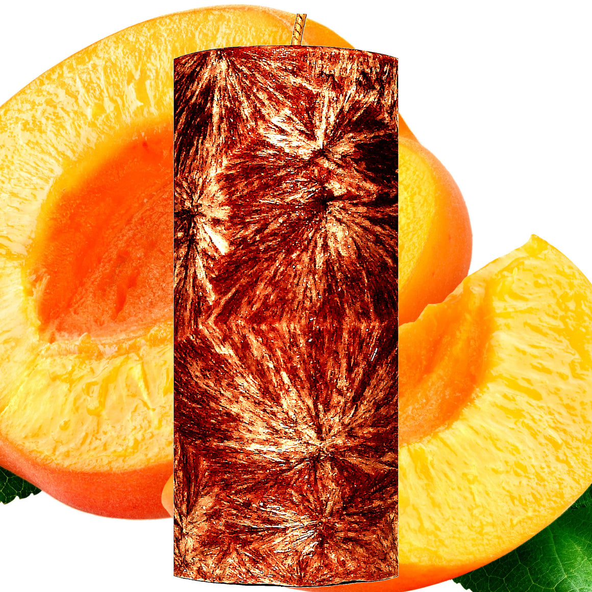 Juicy Peaches Pillar Candle – Plant-Based, Eco-Friendly, Vegan, Cruelty Free