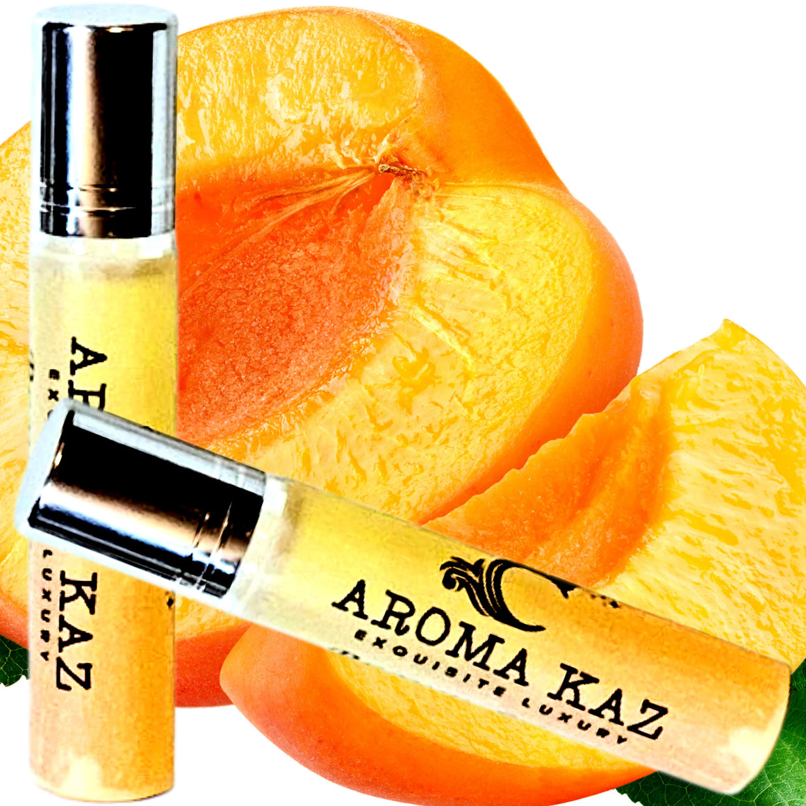 Juicy Peaches Fragrance Roll On – vegan, cruelty-free perfume roll on featuring ripe juicy peach sweetness, handmade in Australia.