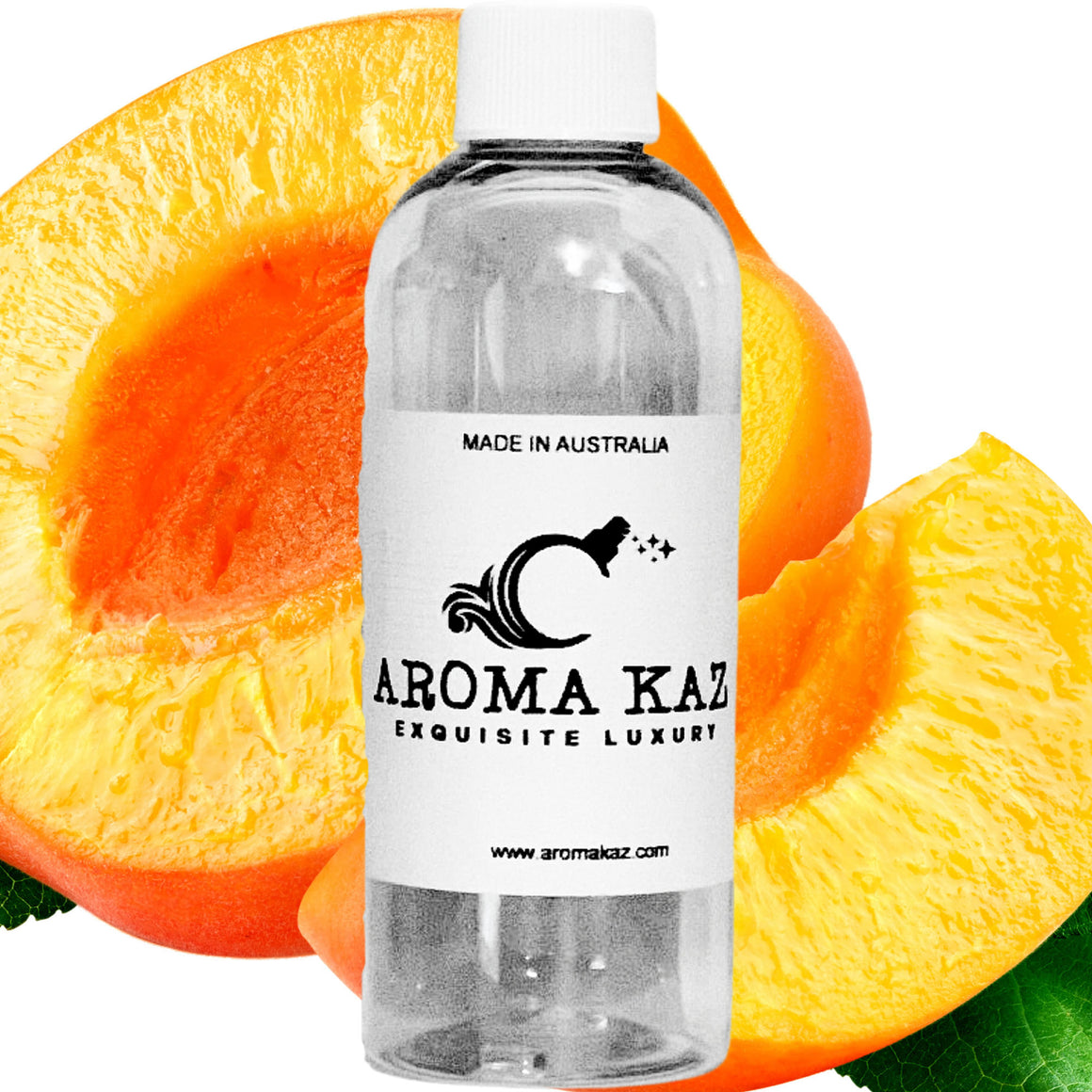 Juicy Peaches fragrance oil for candle making, soap making and perfume blending – vegan, cruelty-free featuring ripe juicy peach sweetness, handmade in Australia.