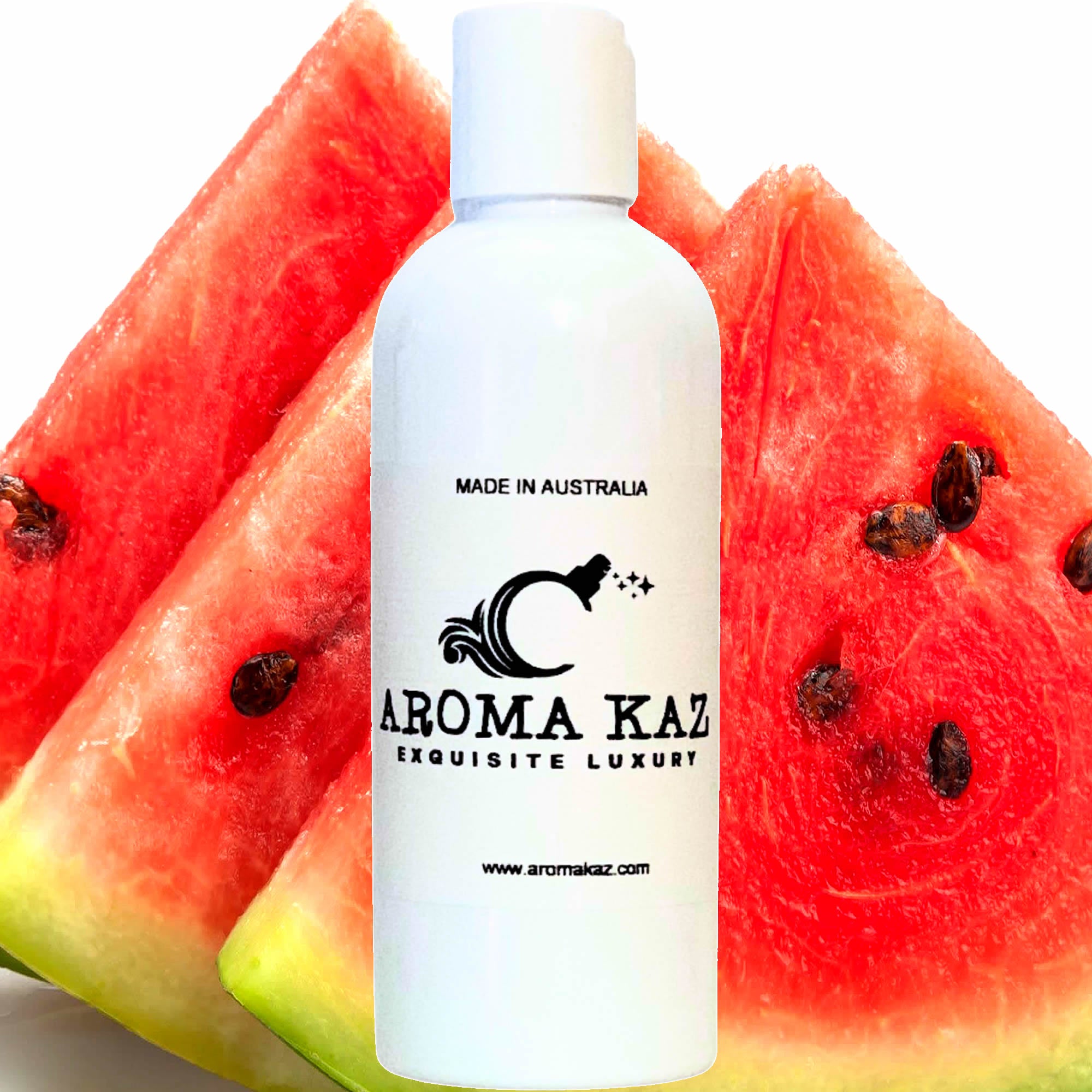 Juicy Watermelon Body Massage Oil – vegan, cruelty-free, plant-based hydrating oil with summer fresh juicy watermelon aroma, handmade in Australia.