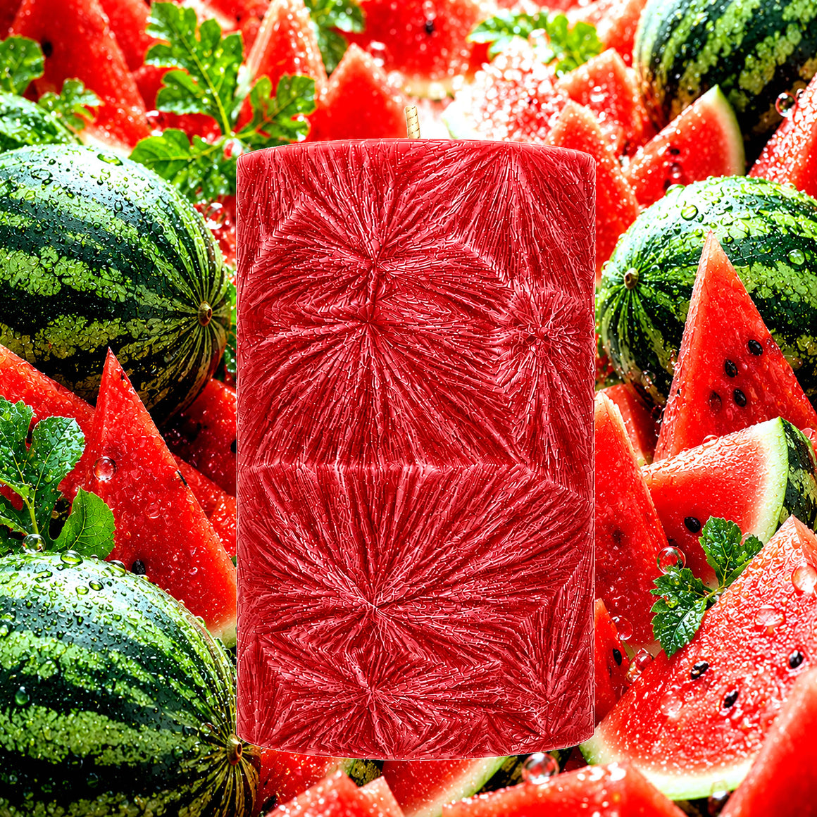 Juicy Watermelon Pillar Candle