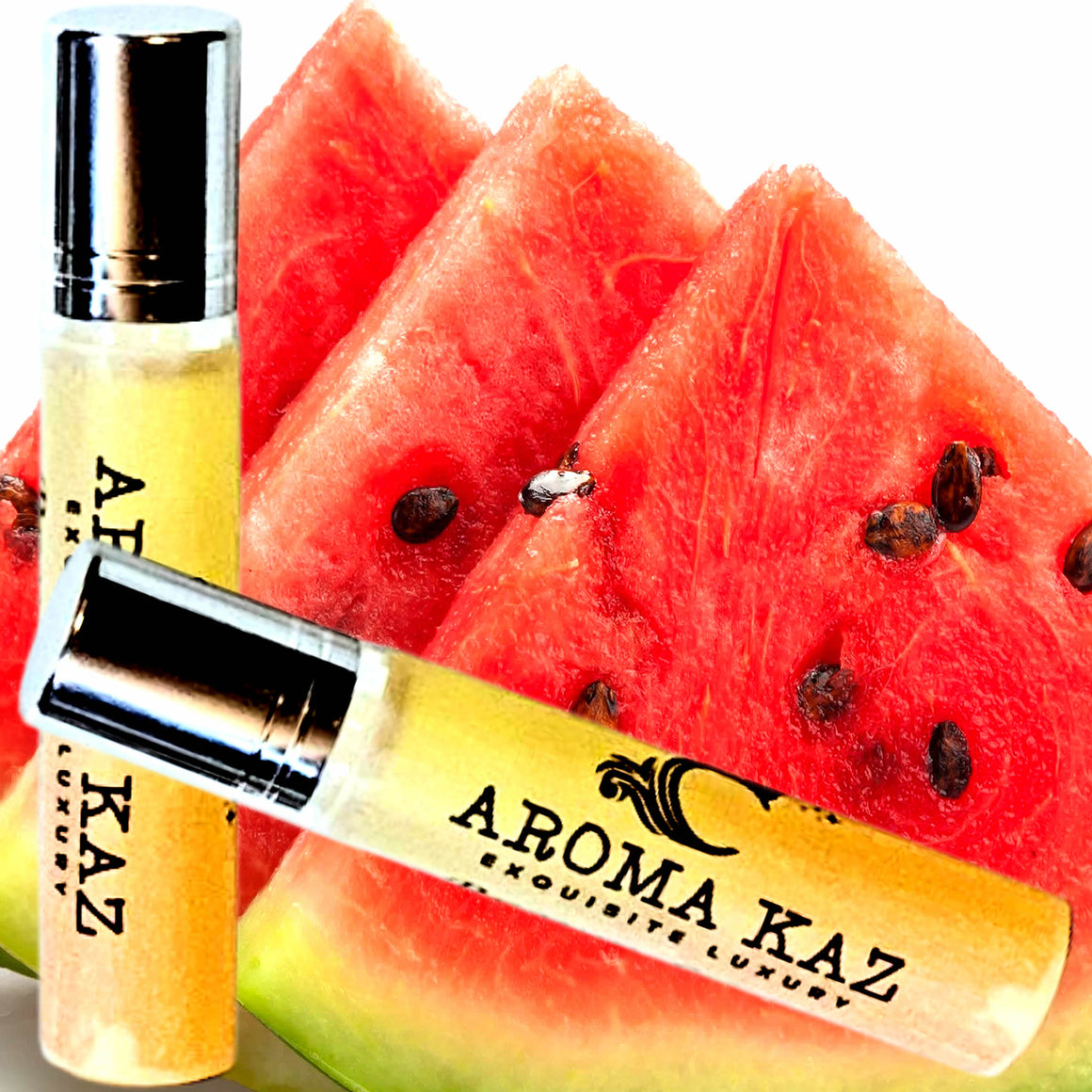 Juicy Watermelon Fragrance Roll On – vegan, cruelty-free perfume roll on featuring summer fresh juicy watermelon aroma, handmade in Australia.