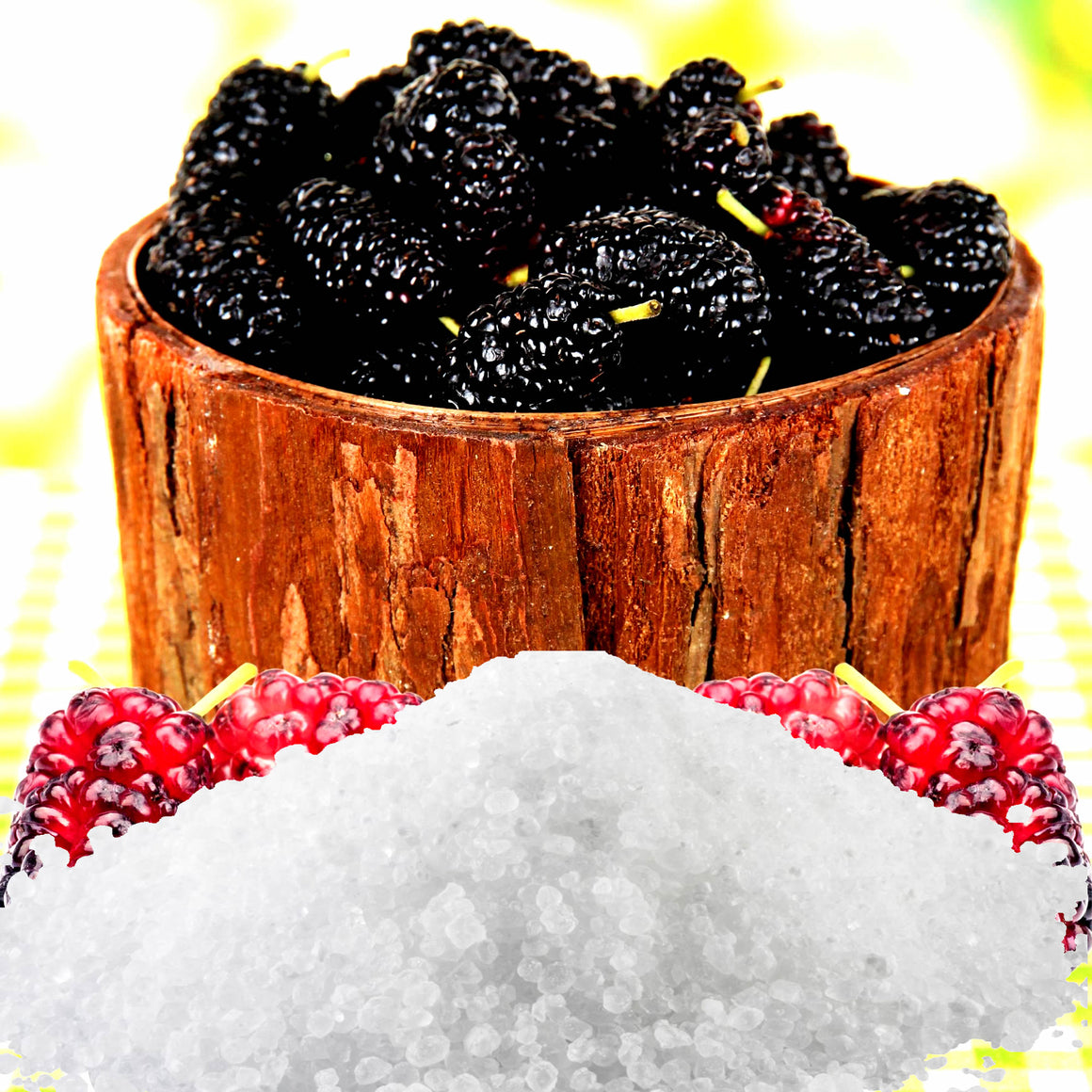 Juicy Mulberries Vegan bath salts and bath soak crystals, cruelty-free and made in Australia. Highly scented, suitable for women and men. Perfect relaxation gift for him or her.