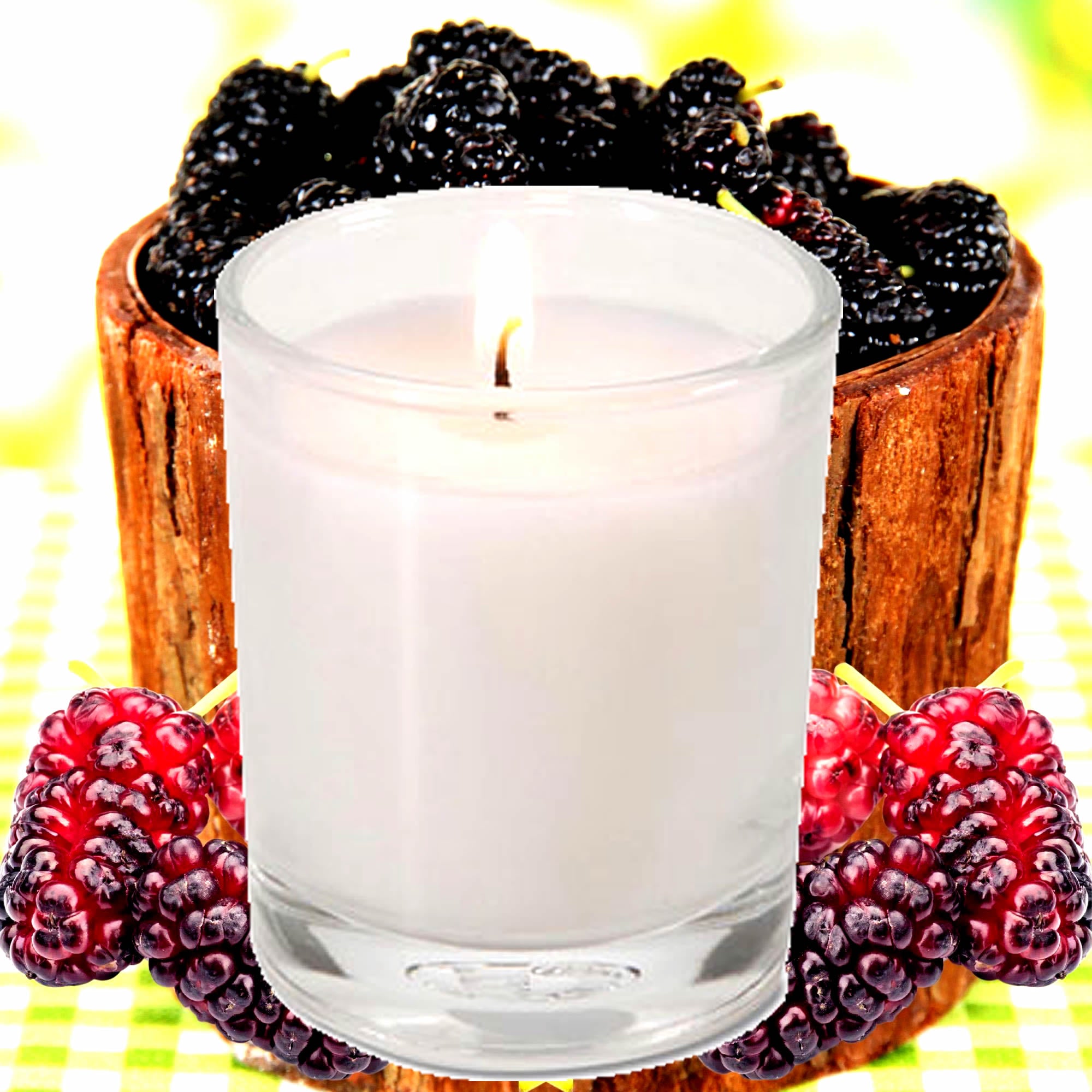 Juicy Mulberries Eco Soy Votive Candles – Clean Burn, Plant-Based, Vegan & Pet Safe