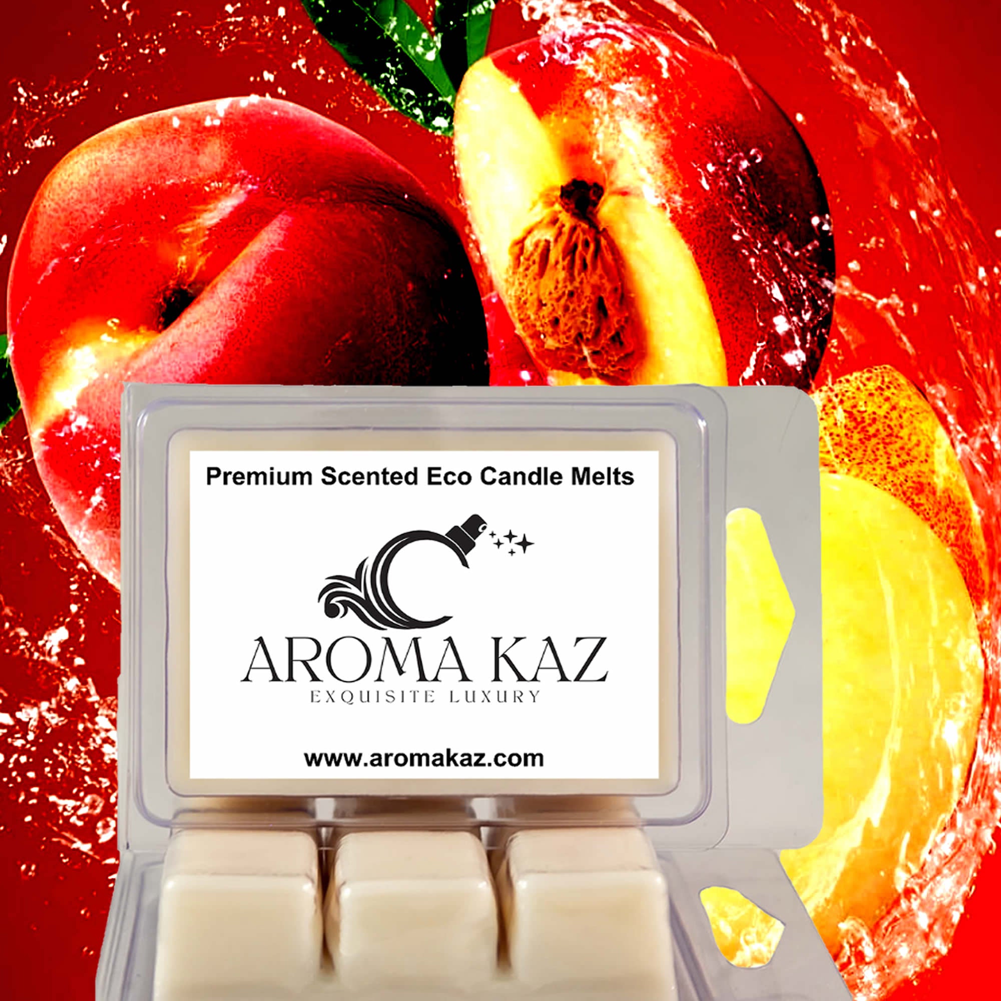 Juicy Peaches Soy Wax Melts – Hand-Poured, Plant-Based & Vegan