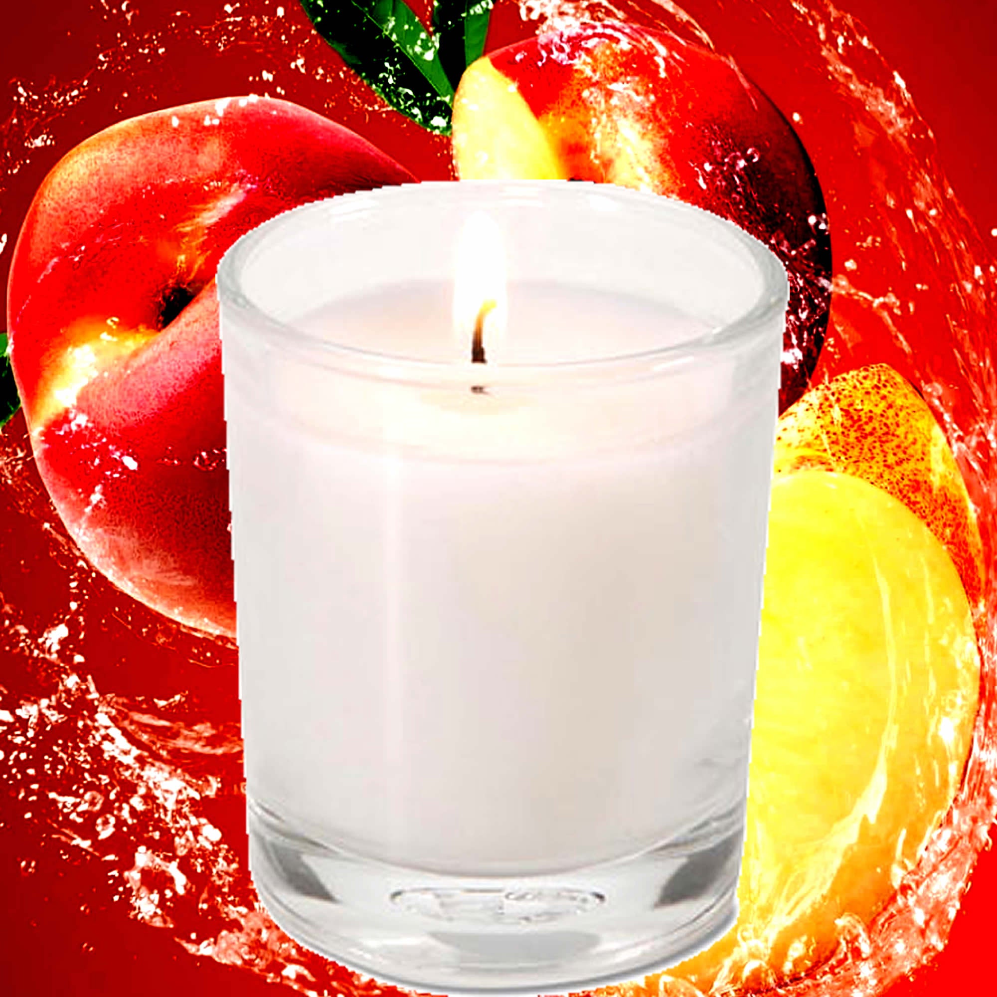 Juicy Peaches Eco Soy Votive Candles – Clean Burn, Plant-Based, Vegan & Pet Safe