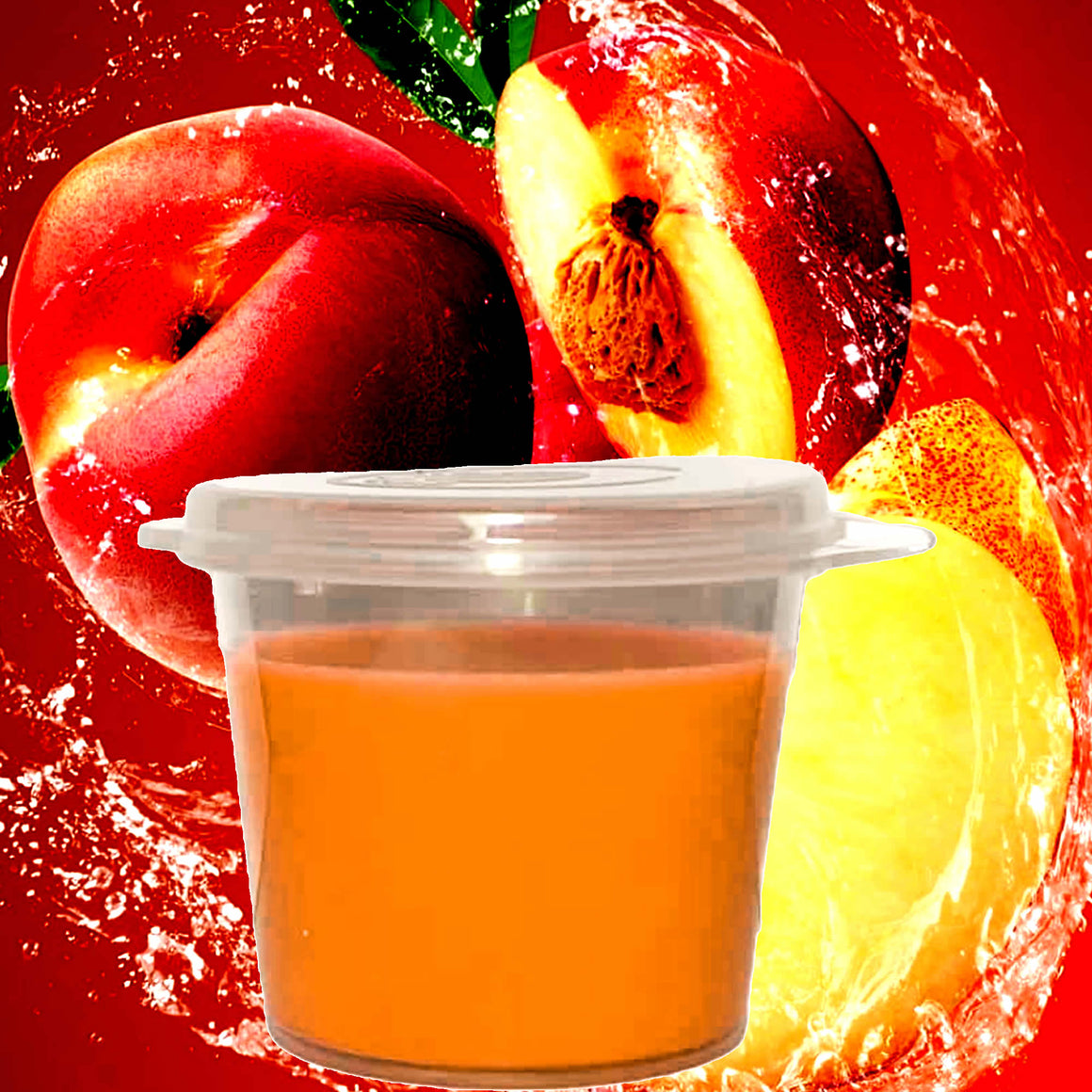 Juicy Peaches Soy Candle Melt Shot Pots – Plant-Based, Vegan, Cruelty-Free, Hand-Poured