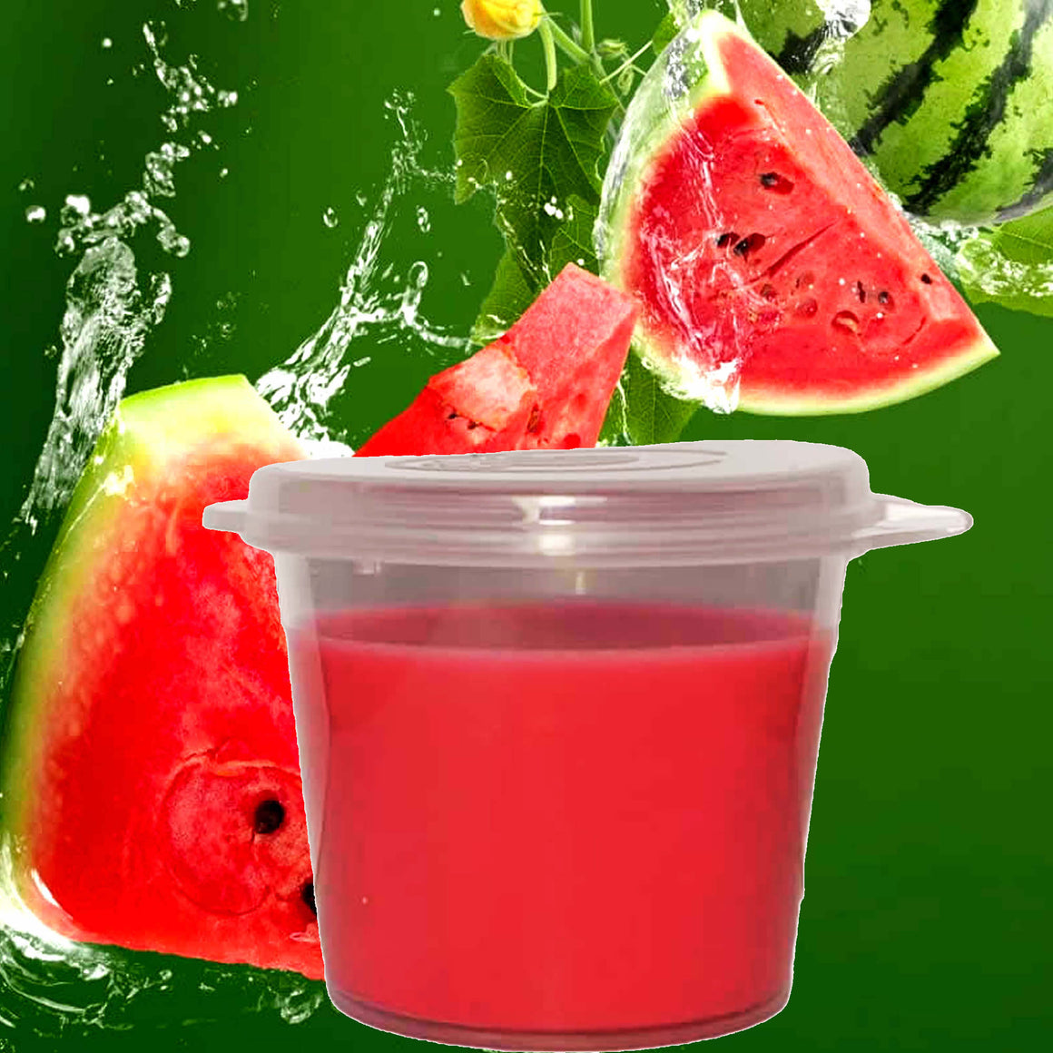 Juicy Watermelon Soy Candle Melt Shot Pots – Plant-Based, Vegan, Cruelty-Free, Hand-Poured