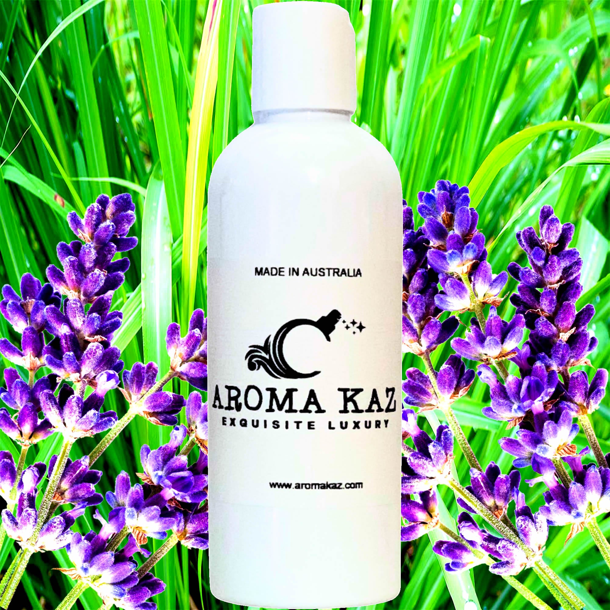 Lavender & Citronella Body Massage Oil – vegan, cruelty-free, plant-based hydrating oil with calming lavender and citrus fresh citronella, handmade in Australia.