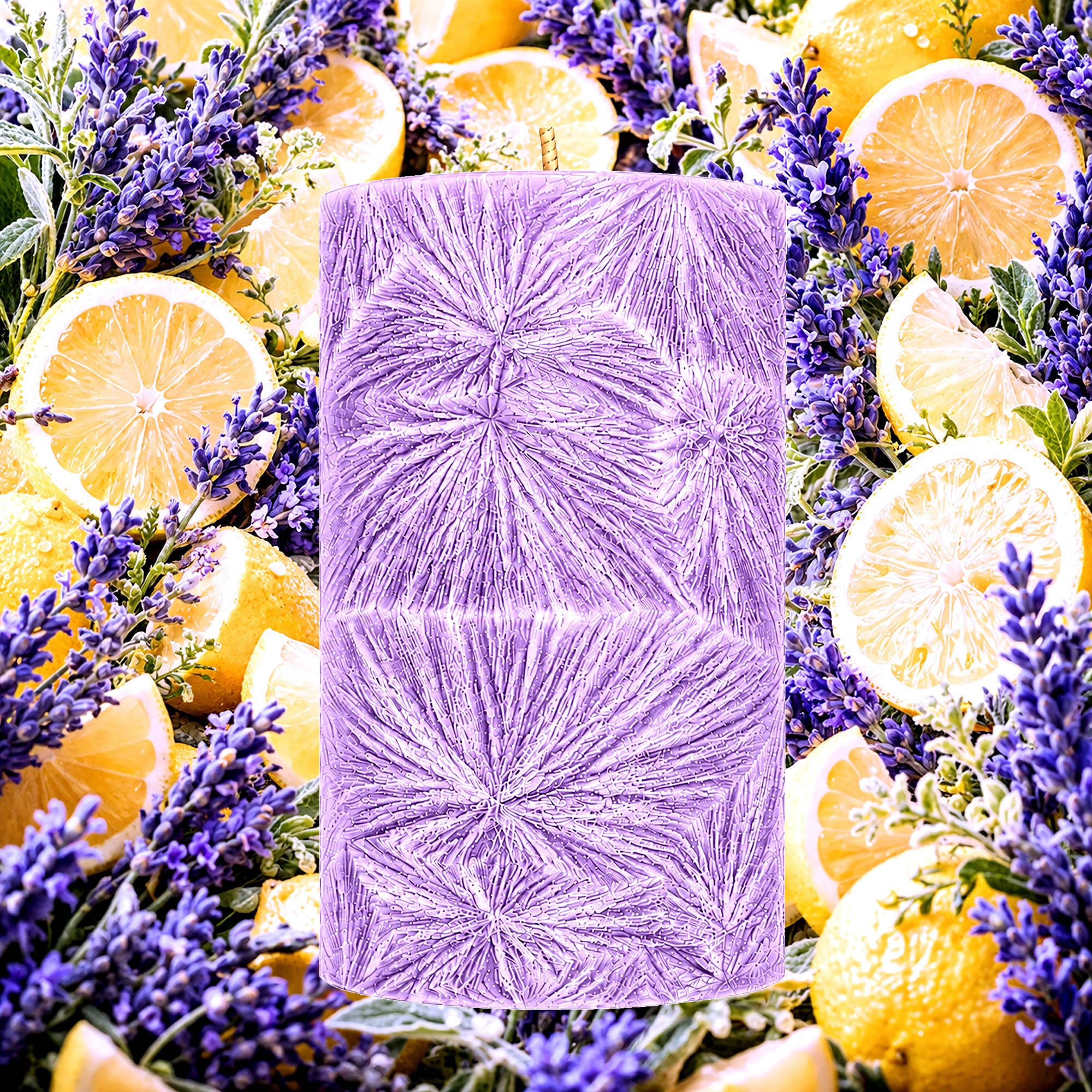 Lavender & Lemon Pillar Candle
