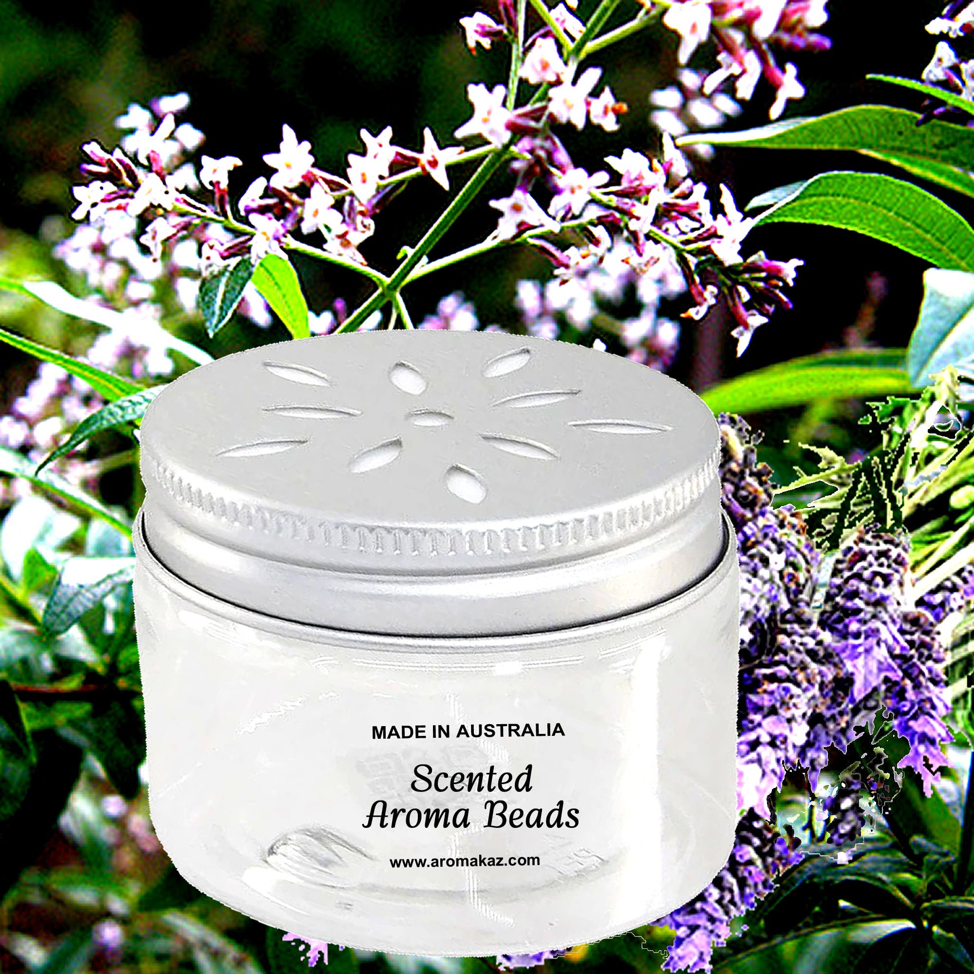 Lavender & Lemon Verbena Air Freshener Aroma Beads - Room, Car, Pantry, Pet Areas, Linen