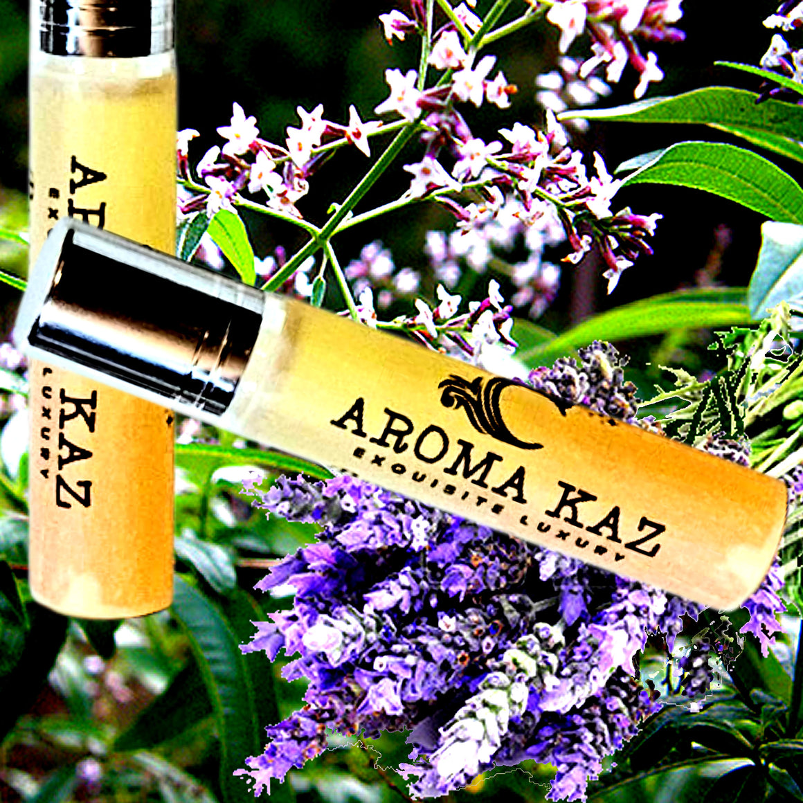 Lavender & Lemon Verbena Fragrance Roll On – vegan, cruelty-free perfume roll on featuring fresh floral lavender and citrus floral lemon verbena, handmade in Australia.