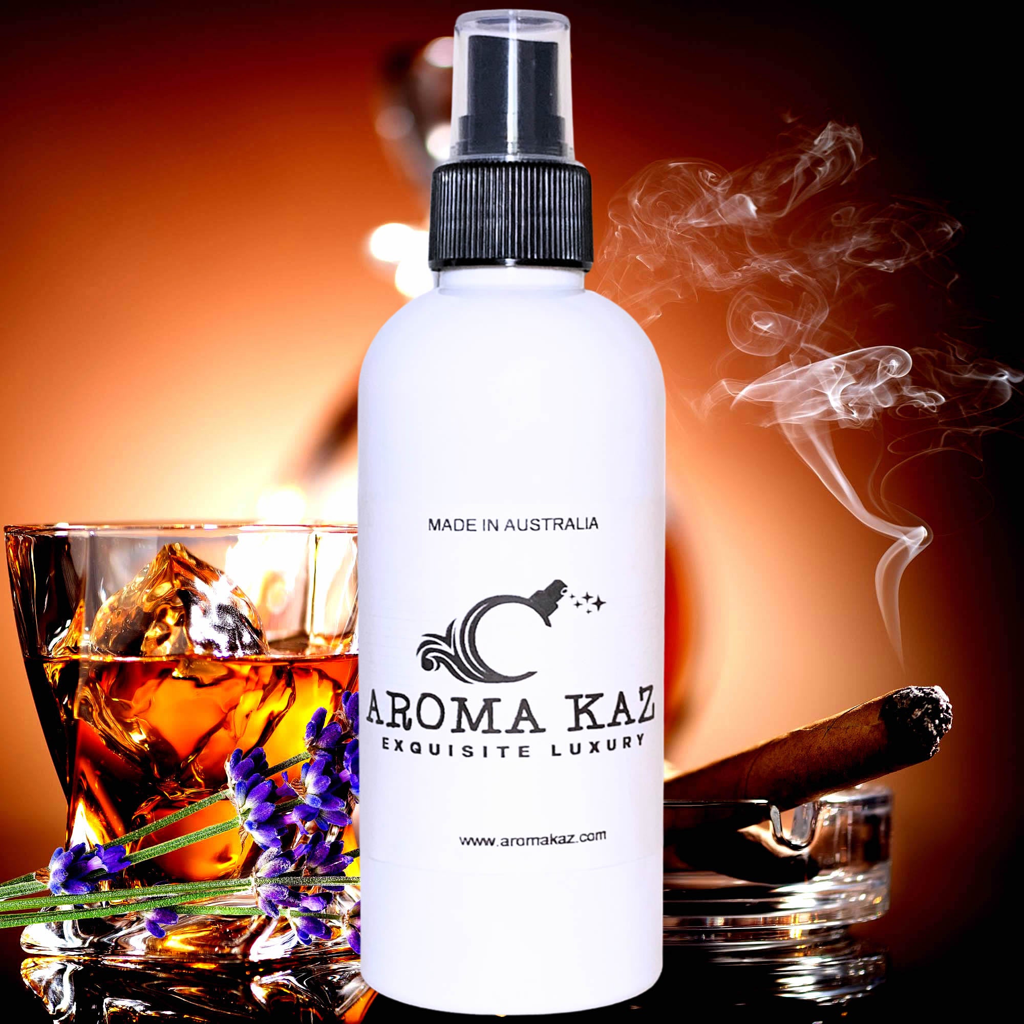 Lavender Tobacco Body Spray Mist – vegan, cruelty-free body spray featuring floral fresh lavender, rich patchouli, warm spices and tobacco notes, handmade in Australia.