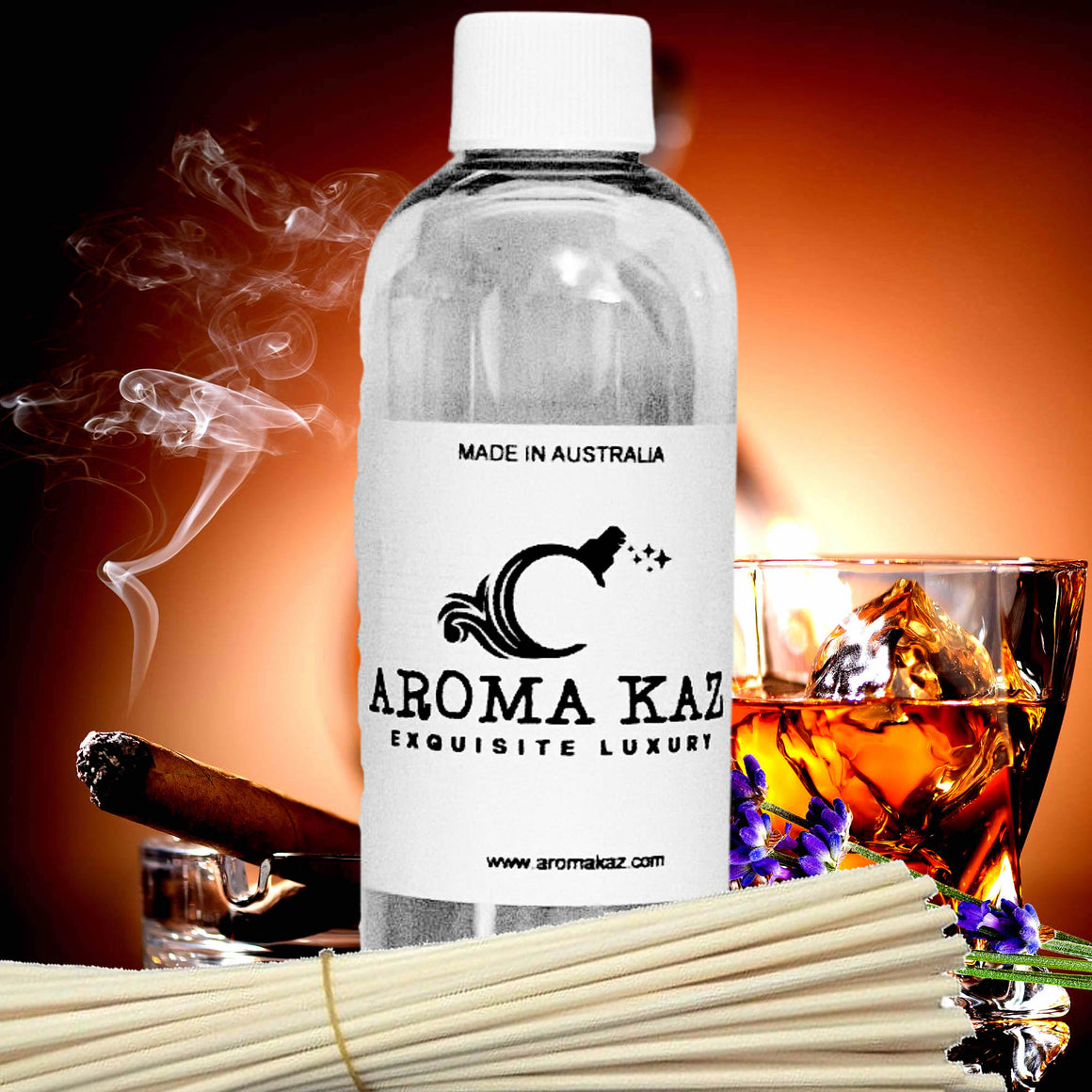 Lavender Tobacco Diffuser Fragrance Oil with Reeds – Vegan Cruelty-Free Home Aroma