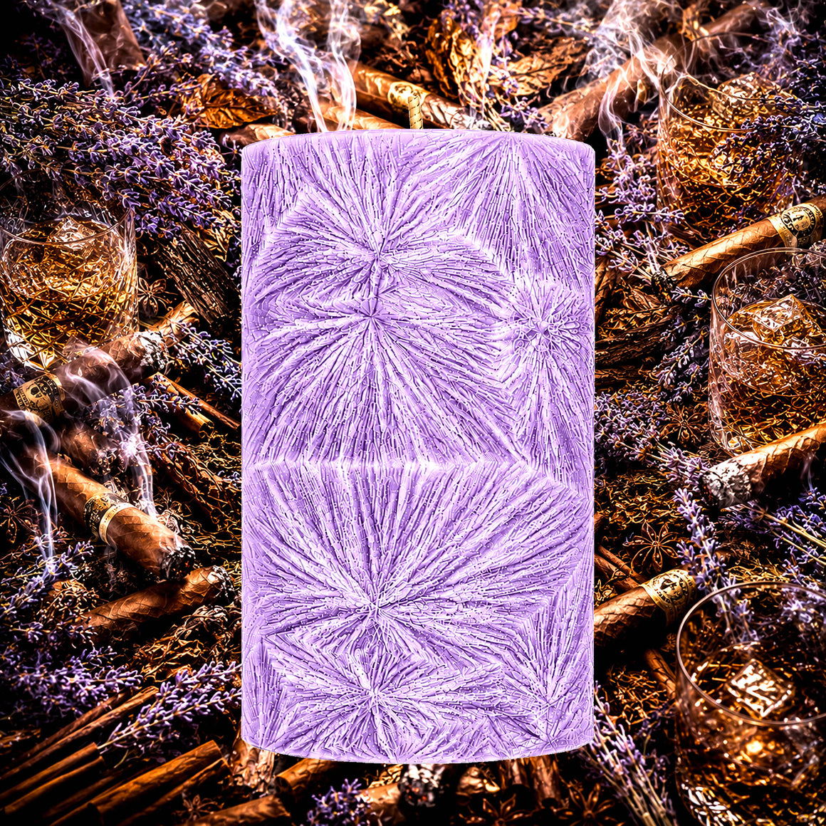 Lavender Tobacco Pillar Candle