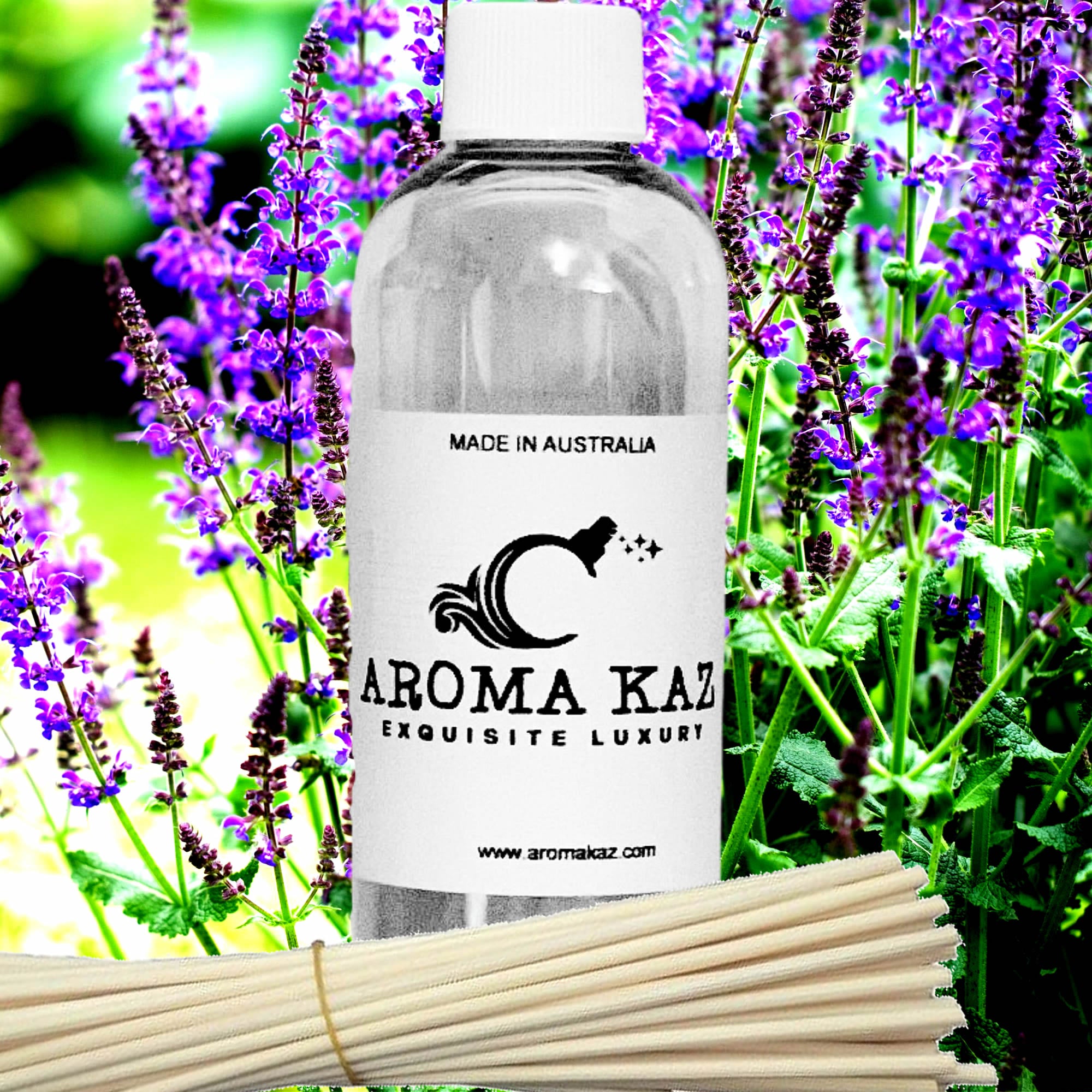 Lavender & Wild Sage Diffuser Fragrance Oil with Reeds – Vegan Cruelty-Free Home Aroma