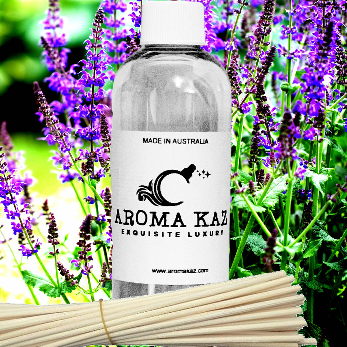 Lavender & Wild Sage Diffuser Fragrance Oil with Reeds – Vegan Cruelty-Free Home Aroma