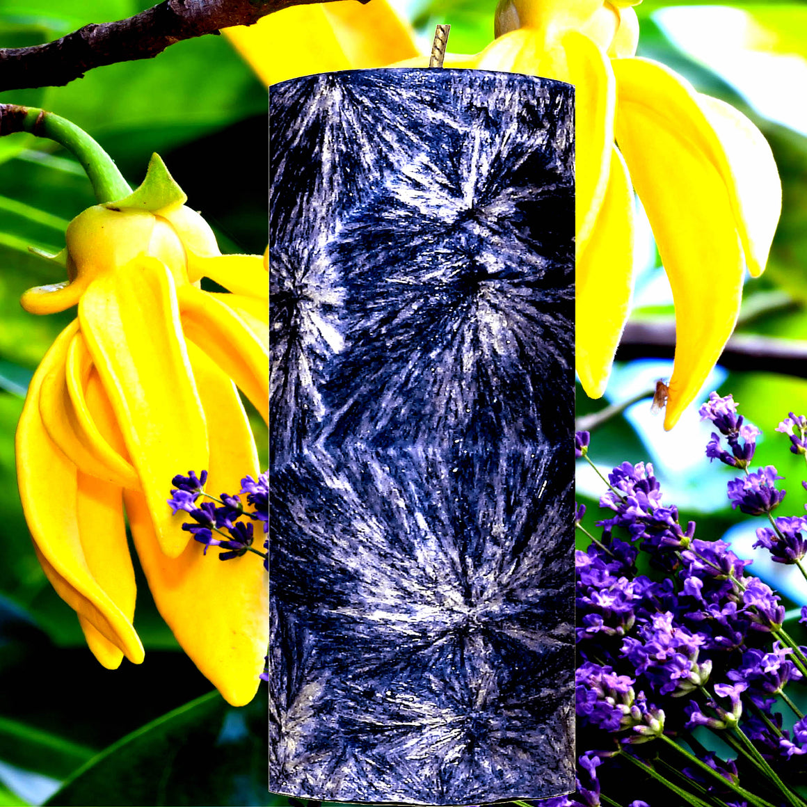 Lavender & Ylang Ylang Pillar Candle – Plant-Based, Eco-Friendly, Vegan, Cruelty Free