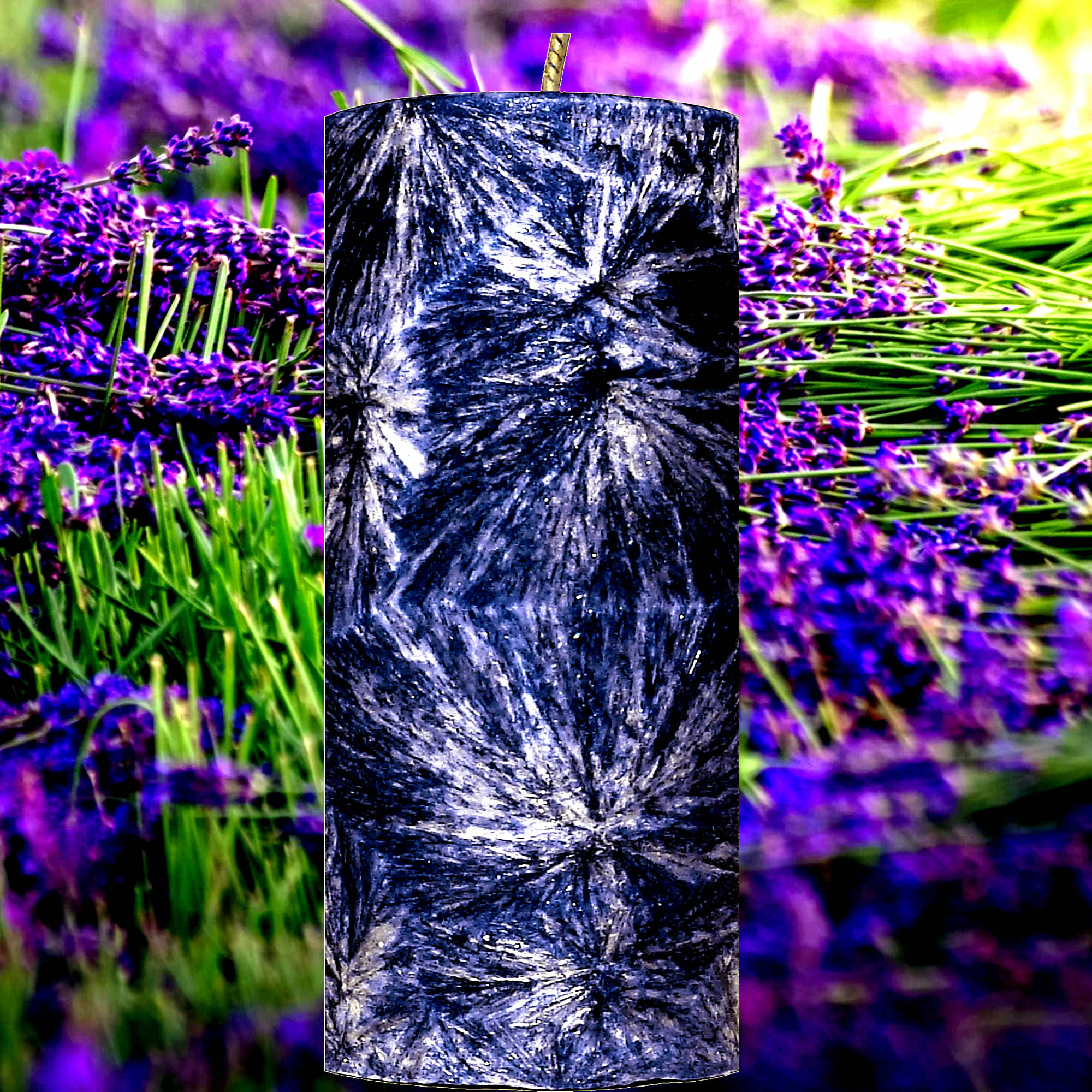 Lavender & Lemongrass Pillar Candle – Plant-Based, Eco-Friendly, Vegan, Cruelty Free