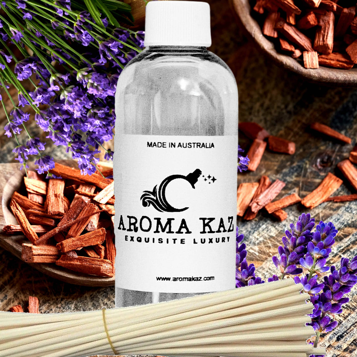 Lavender & Sandalwood Diffuser Fragrance Oil with Reeds – Vegan Cruelty-Free Home Aroma