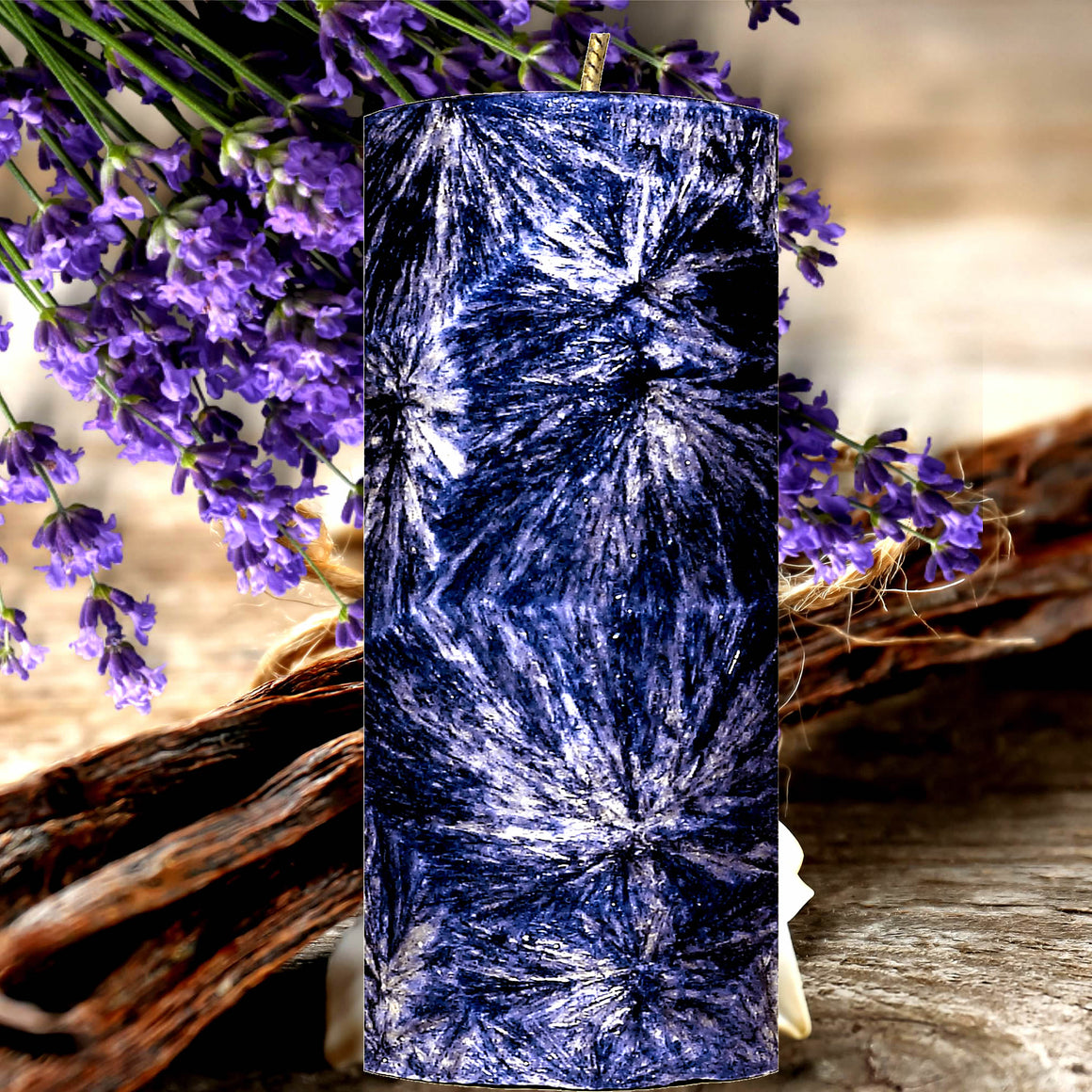 Lavender & Vanilla Pillar Candle – Plant-Based, Eco-Friendly, Vegan, Cruelty Free