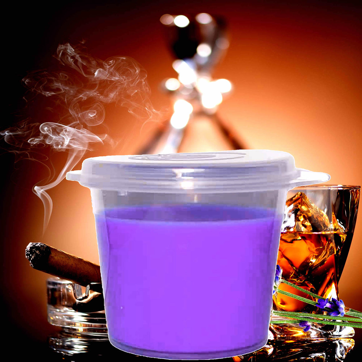 Lavender Tobacco Soy Candle Melt Shot Pots – Plant-Based, Vegan, Cruelty-Free, Hand-Poured