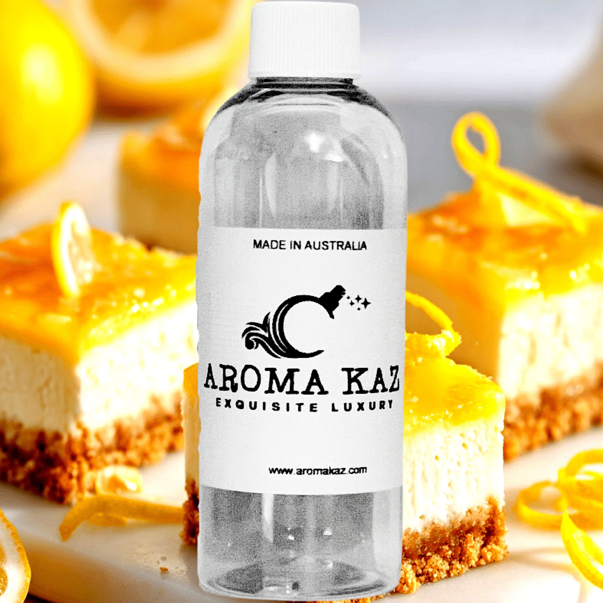 Lemon Cheesecake fragrance oil for candle making, soap making and perfume blending – vegan, cruelty-free featuring sweet creamy lemon dessert aroma, handmade in Australia.