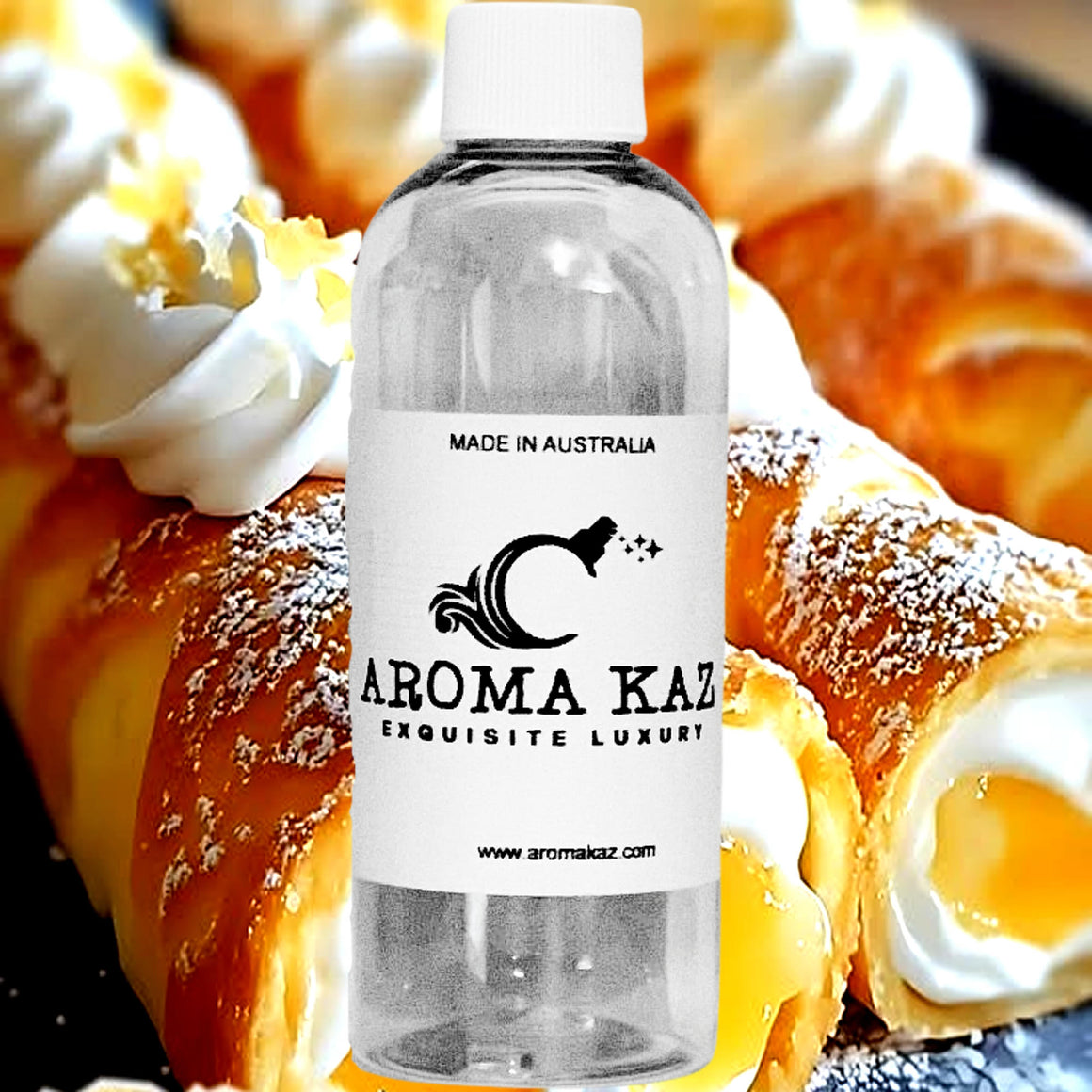 Lemon Cream Croissants fragrance oil for candle making, soap making and perfume blending – vegan, cruelty-free featuring buttery croissant and creamy lemon filling aroma, handmade in Australia.