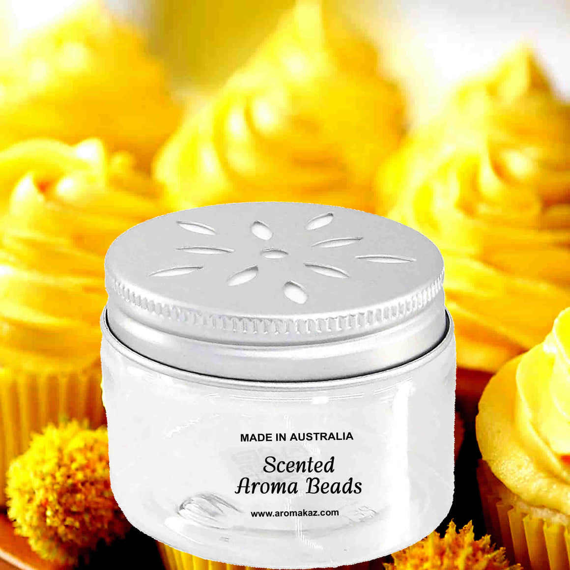 Lemon Cupcakes Air Freshener Aroma Beads - Room, Car, Pantry, Pet Areas, Linen