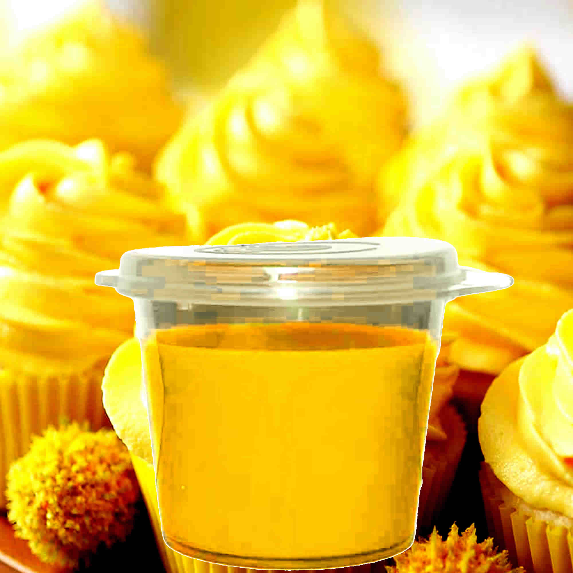 Lemon Cupcakes eco soy wax melts – vegan, cruelty-free featuring sweet frosted lemon cupcake scent, handmade in Australia.