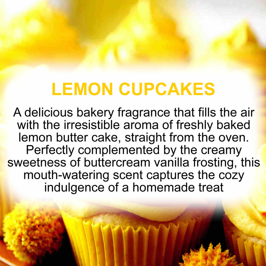 Lemon Cupcakes Pillar Candle – Plant-Based, Eco-Friendly, Vegan, Cruelty Free