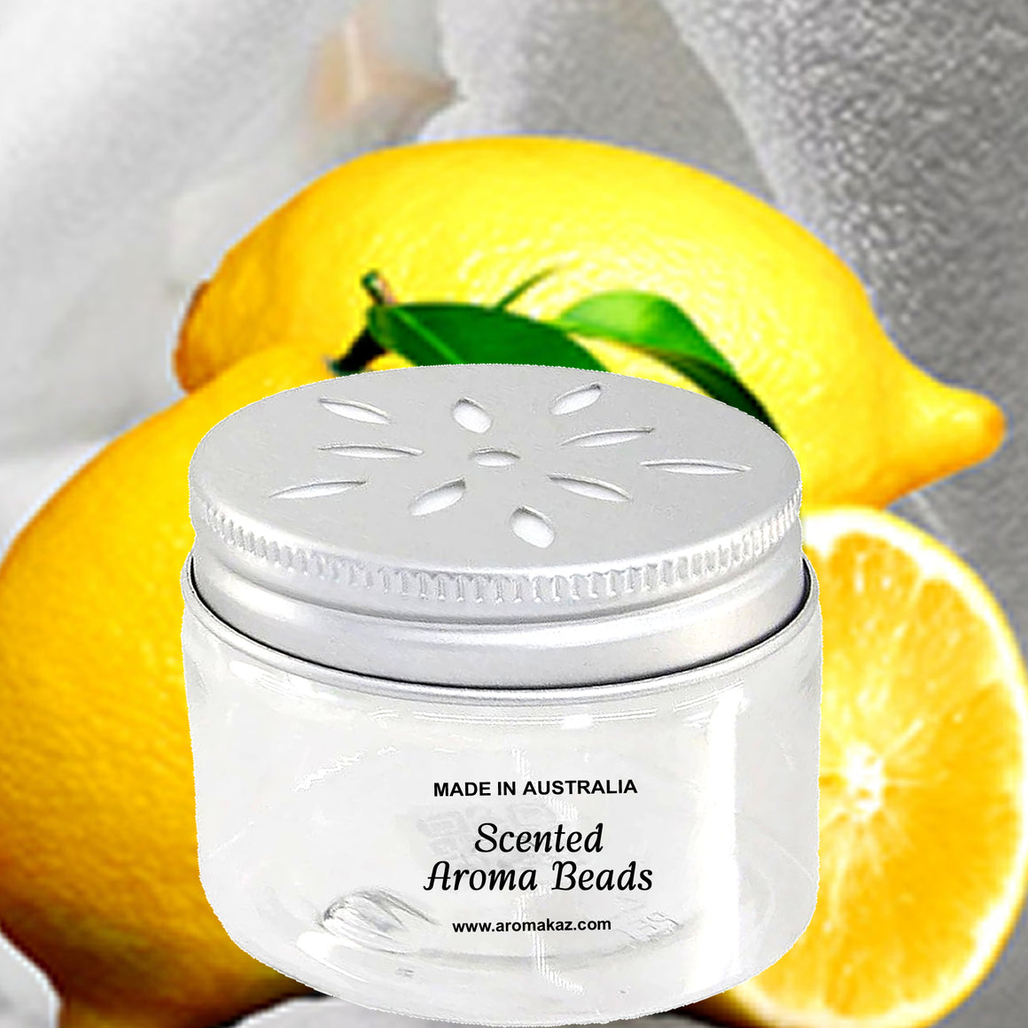 Lemon Fresh Linen Air Freshener Aroma Beads - Room, Car, Pantry, Pet Areas, Linen