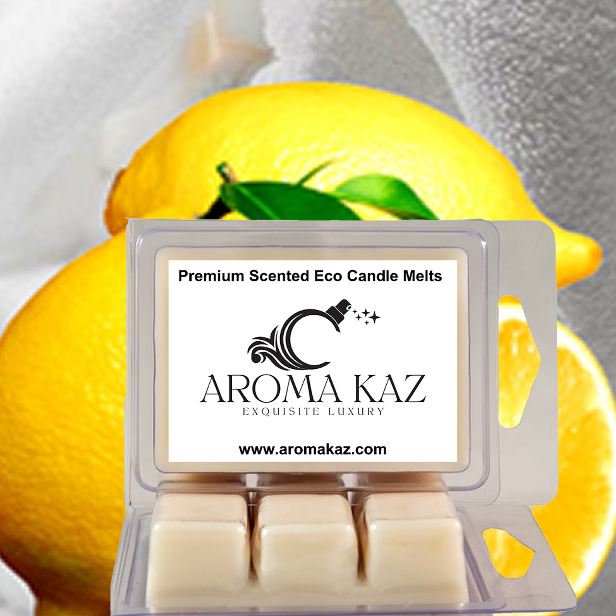 Lemon Fresh Linen eco soy wax melts – vegan, cruelty-free featuring crisp clean linen and citrus lemon notes, handmade in Australia.