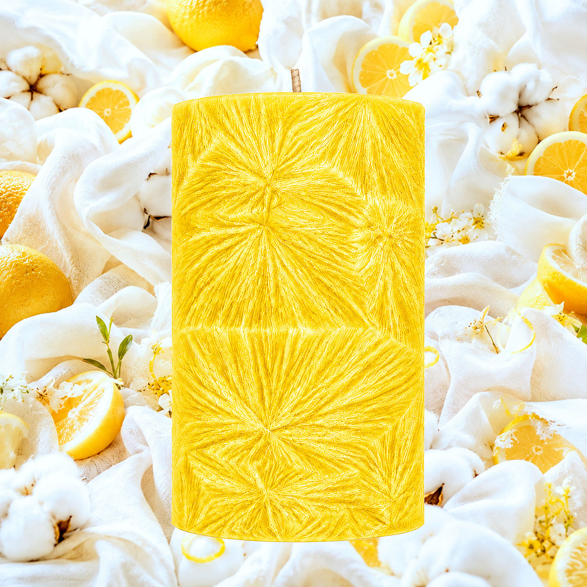 Lemon Fresh Linen Pillar Candle